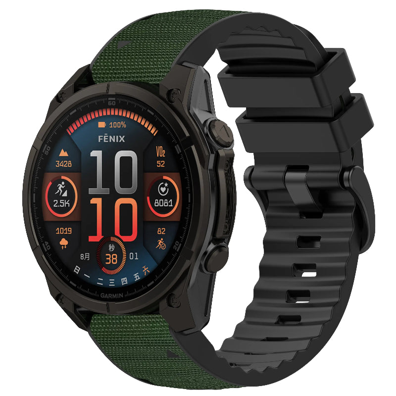Correa híbrida nylon Garmin D2 Mach 1 Pro (verde militar)