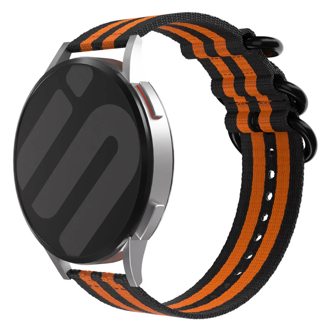 Correa nylon con hebilla OnePlus Watch 3 - 46mm (negro/naranja)