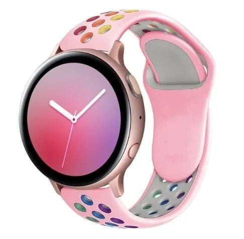 Silicone Sport Strap, on a watch, 3/4 front view