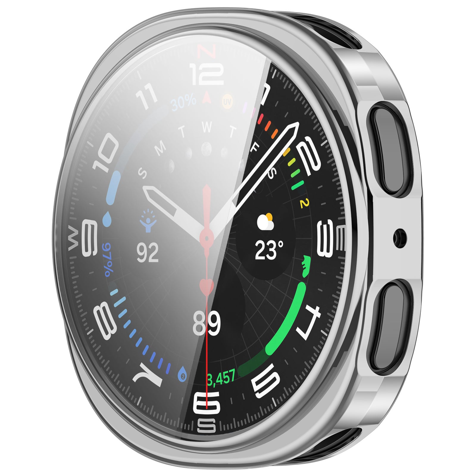 Funda TPU Samsung Galaxy Watch 8 / 9 - 44mm (plateado)