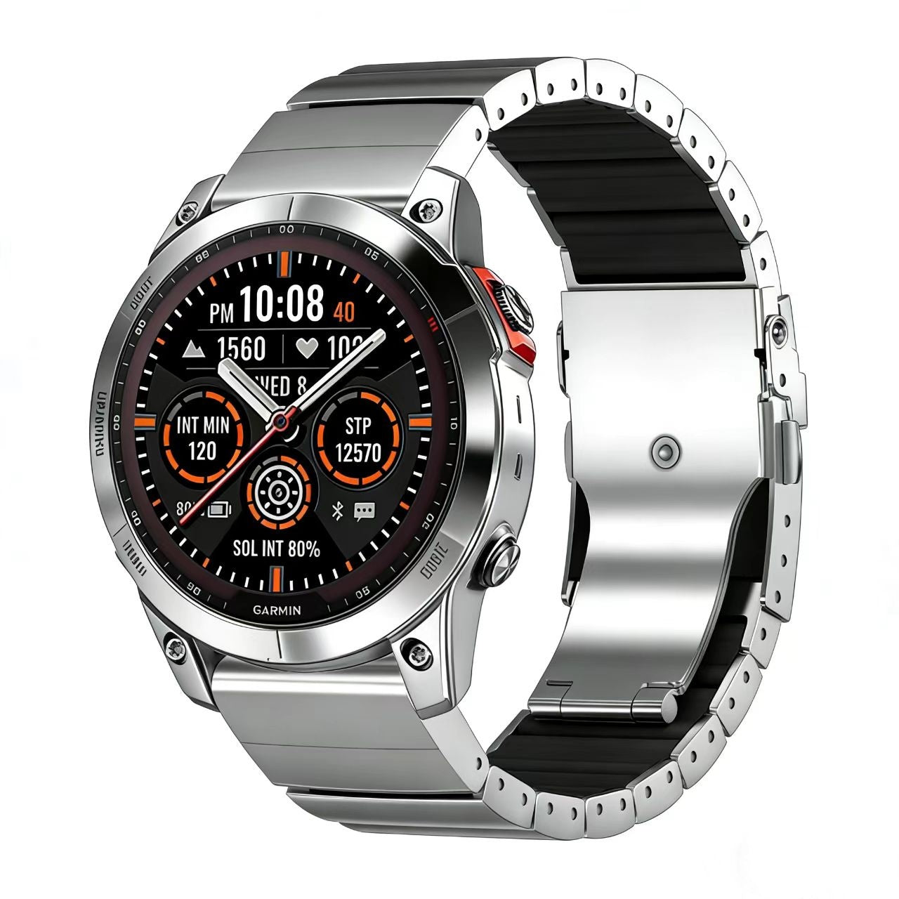 Correa titanio híbrida Garmin Quatix 7 (plata)