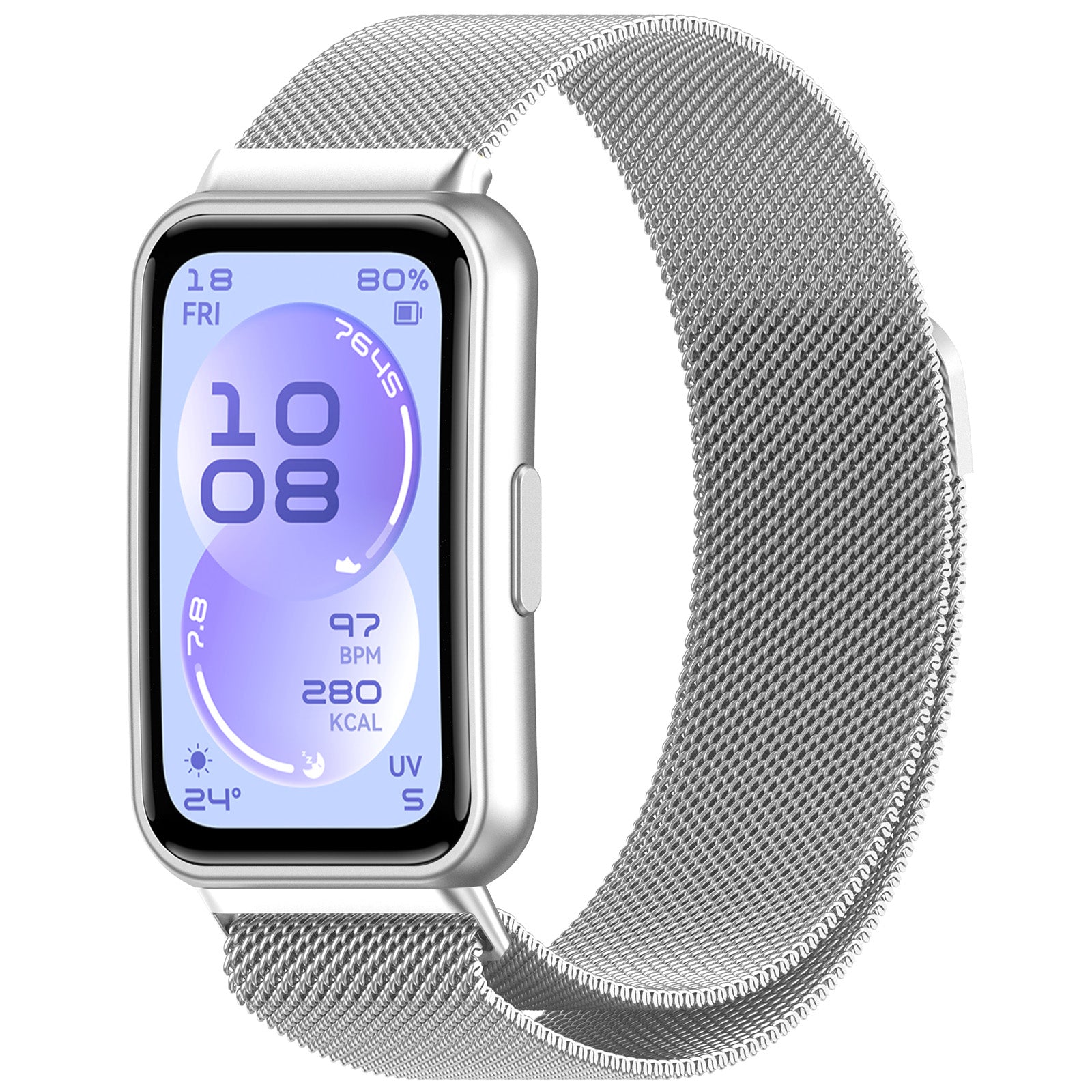 Correa milanesa Huawei Band 11 (plata)
