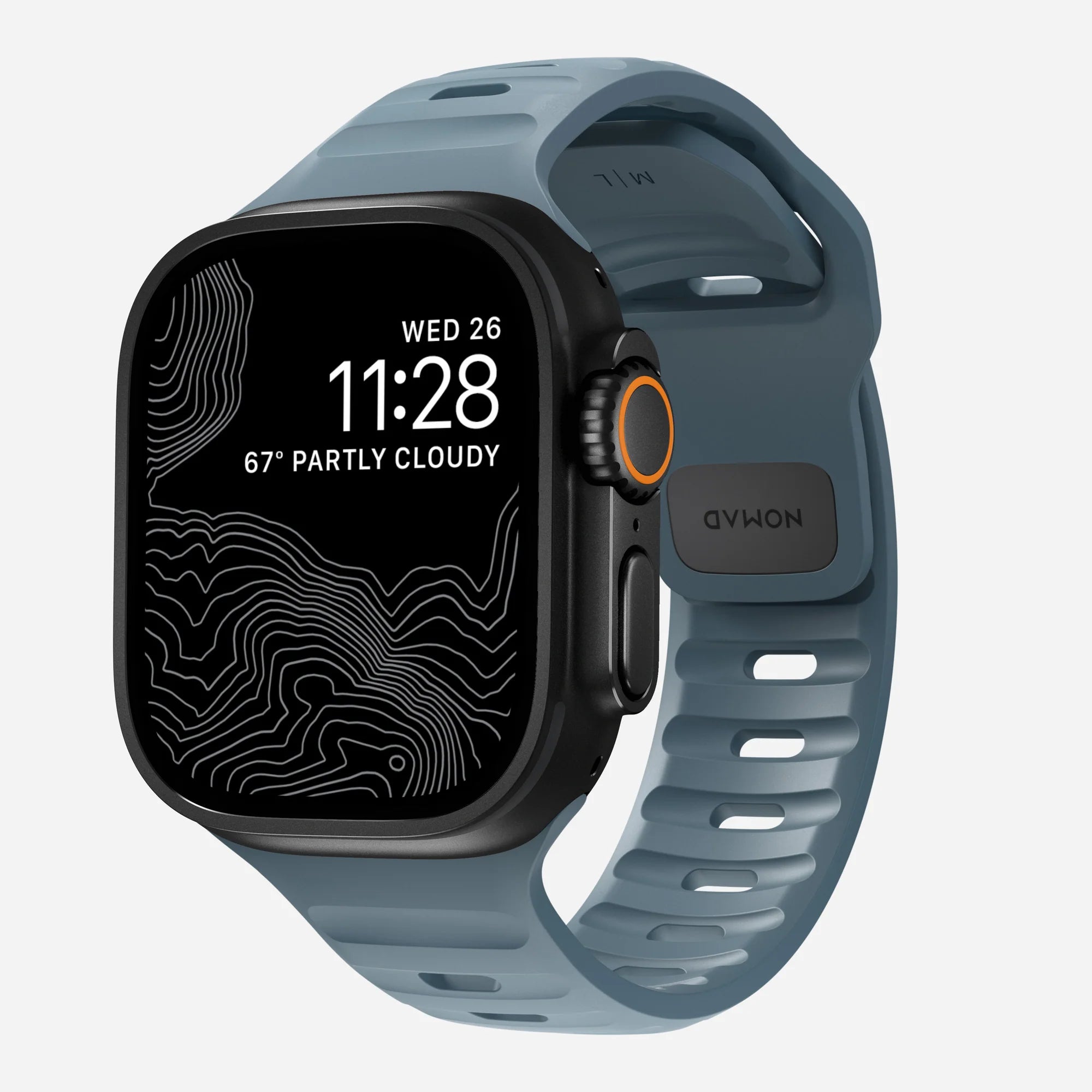 Nomad Correa silicona deportiva Apple Watch (azul naval)