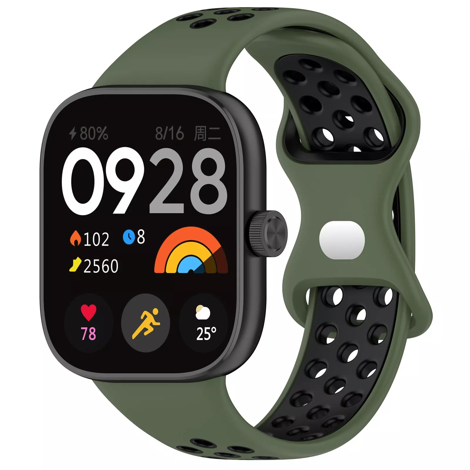 Correa deportiva Redmi Watch 6 (verde oliva/negro)