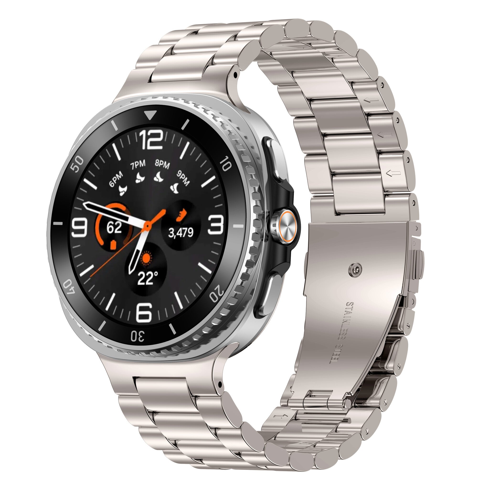 Correa acero Samsung Galaxy Watch 9 - 40mm (blanco estrella)