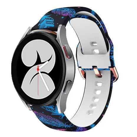 Print Silicone Strap, on a watch, 3/4 front view