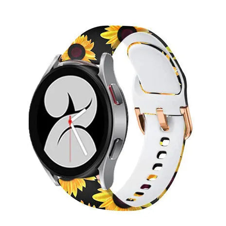 Print Silicone Strap, on a watch, 3/4 front view