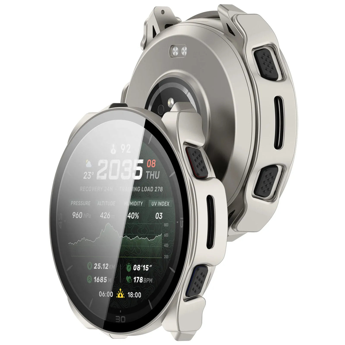 Funda rígida con cristal Amazfit Cheetah 2 Ultra (titanio)