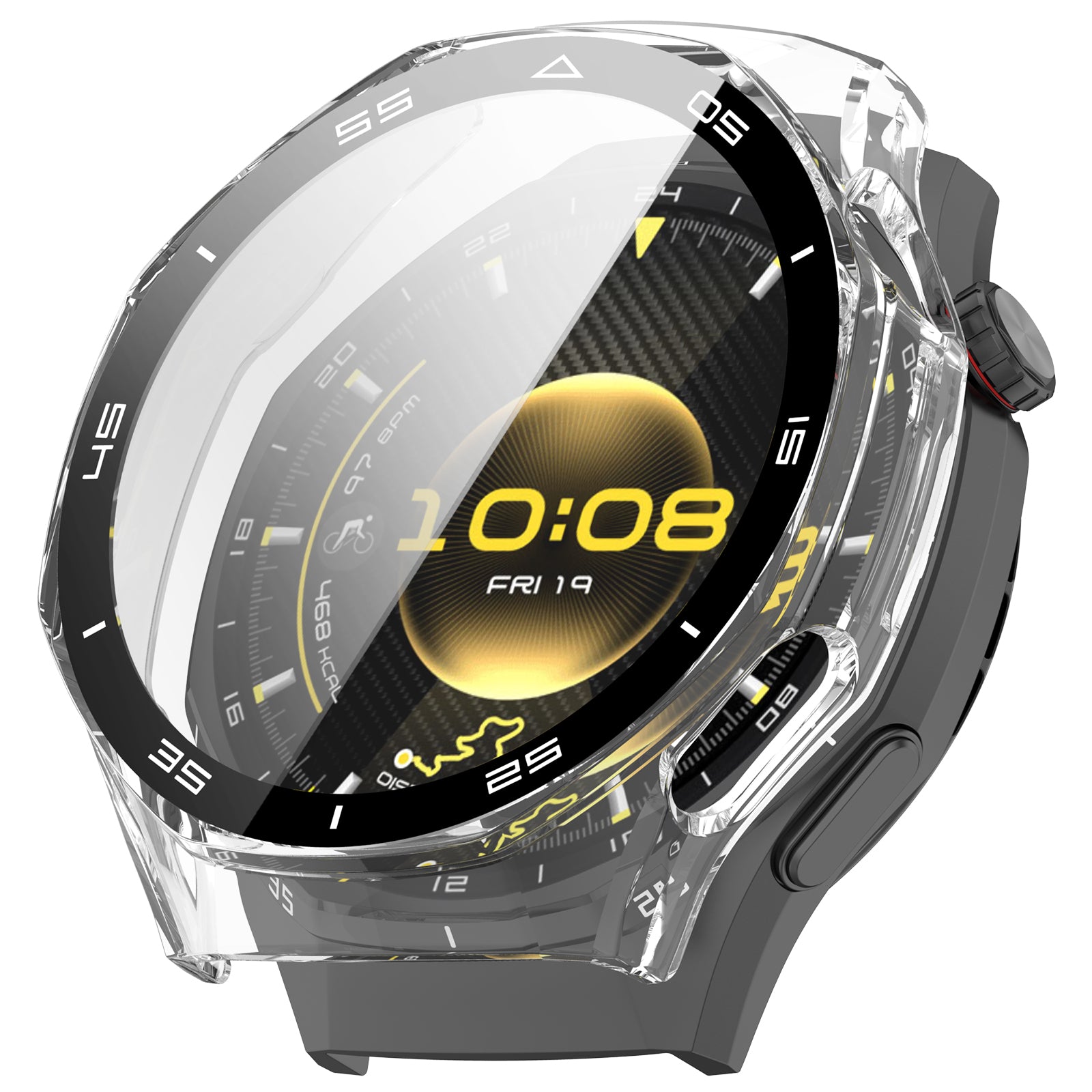 Funda dura con vidrio Huawei Watch GT 6 Pro (negro)