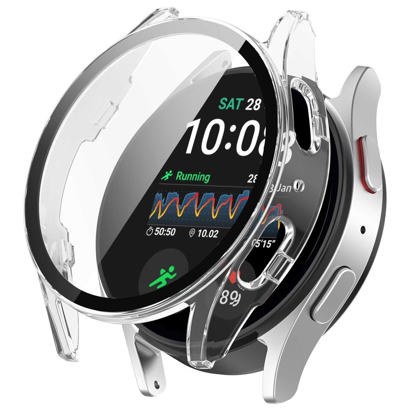 Funda rígida con cristal para Samsung Galaxy Watch 7 de 44 mm