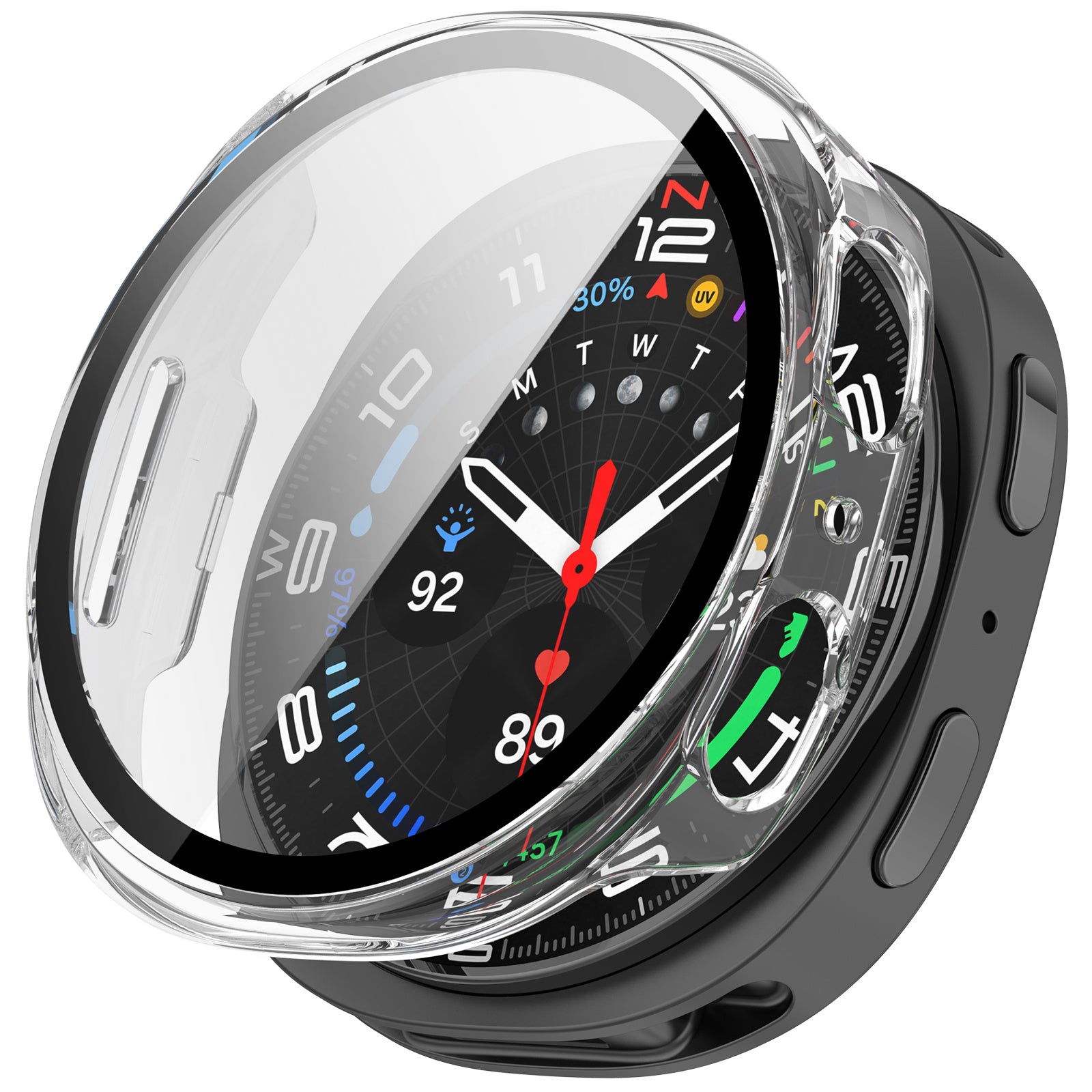 Funda con vidrio Samsung Galaxy Watch 8 / 9 - 44mm (transparente)