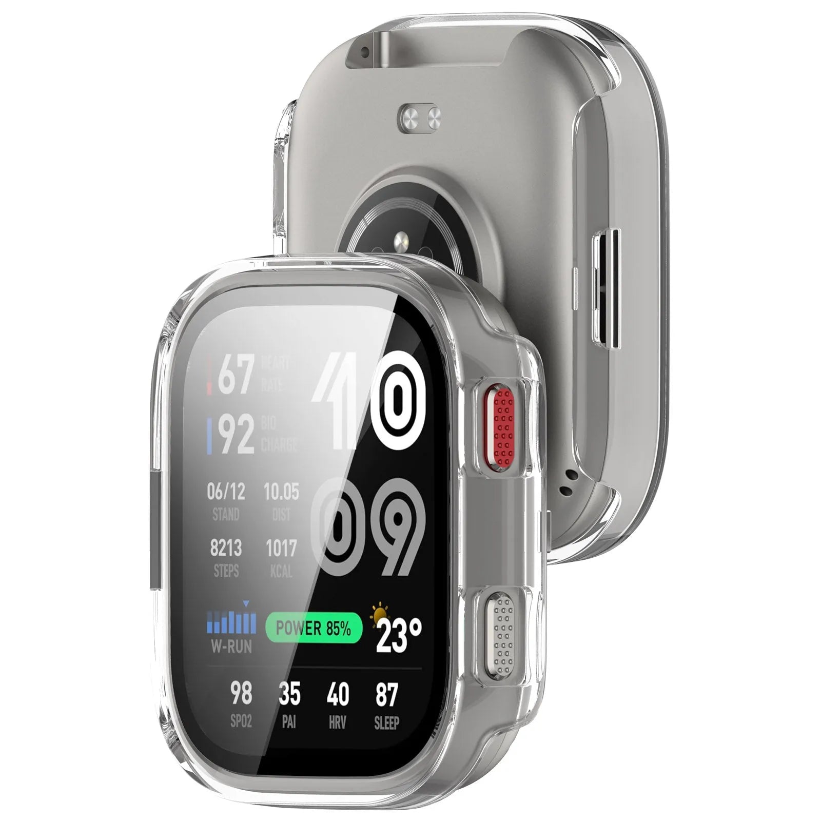 Funda rígida con cristal Amazfit Bip Max (transparente)