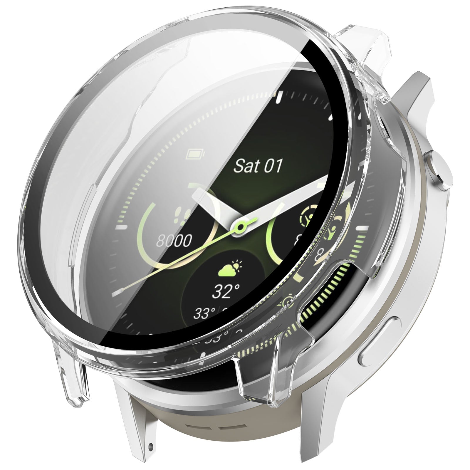 Funda dura con vidrio Garmin Venu 4 - 45mm (transparente)