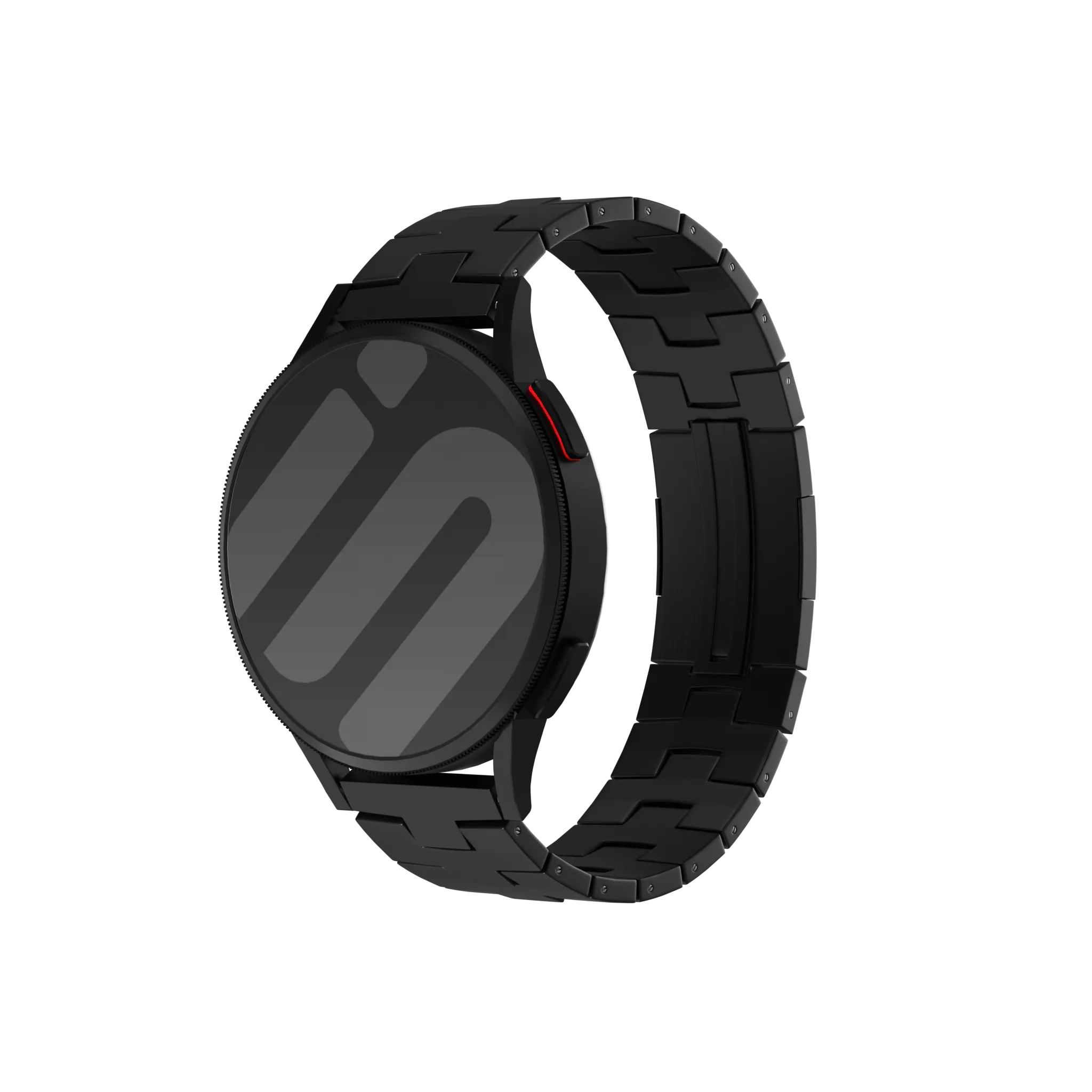 Gard Pro Health Smartwatch 2 Titanium Grain Strap (Flat Clasp) (Black)