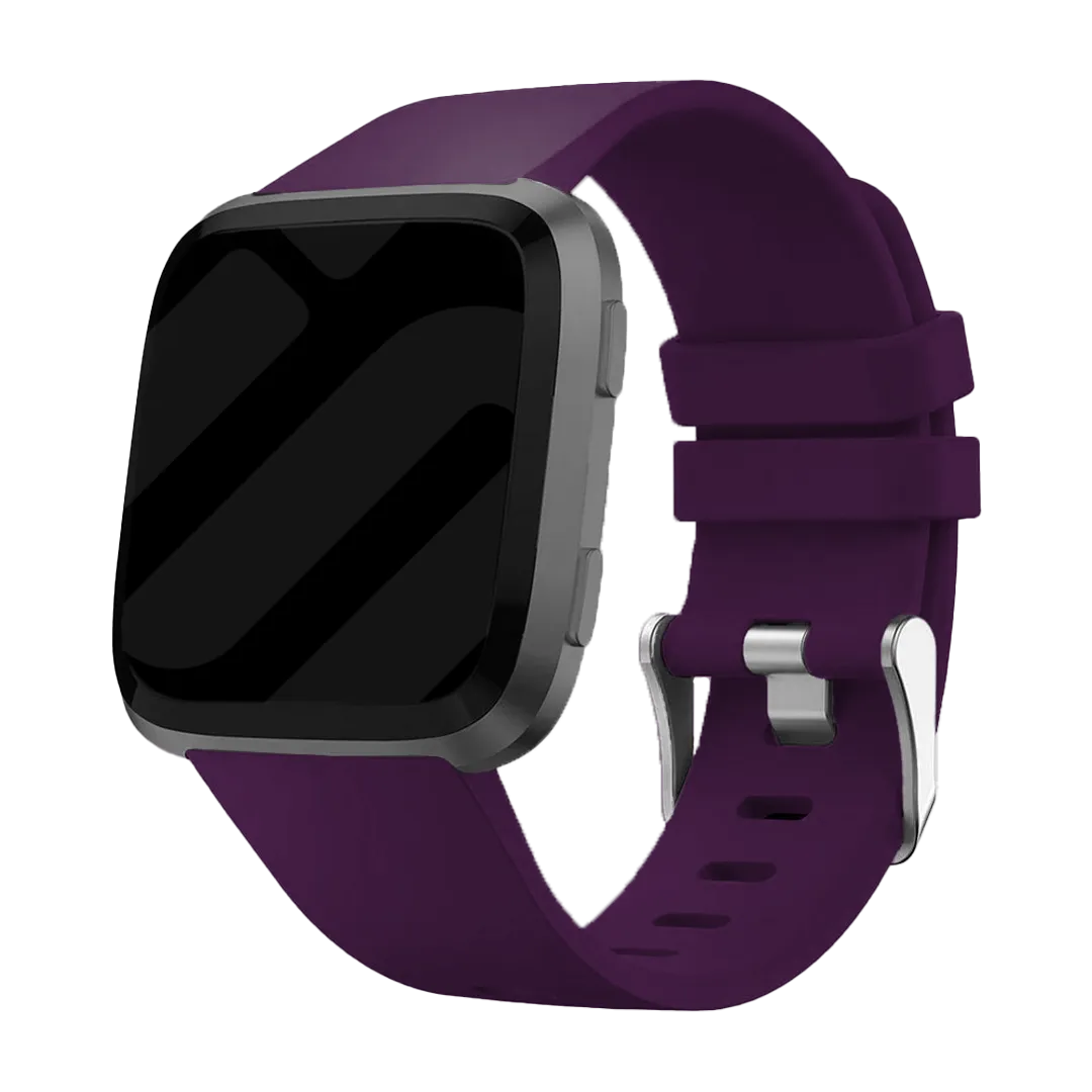 Fitbit Versa/Versa 2 Silicone Strap with Buckle (Dark Purple)