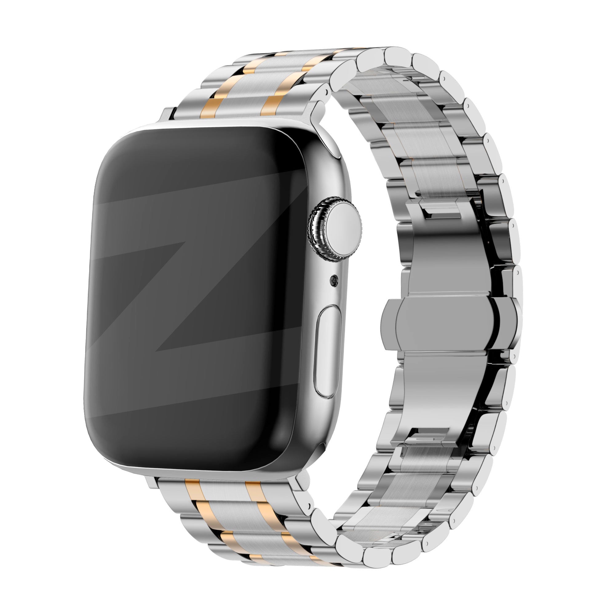 Bandz Correa acero con eslabones 'Deluxe' Apple Watch Ultra (plata/oro)