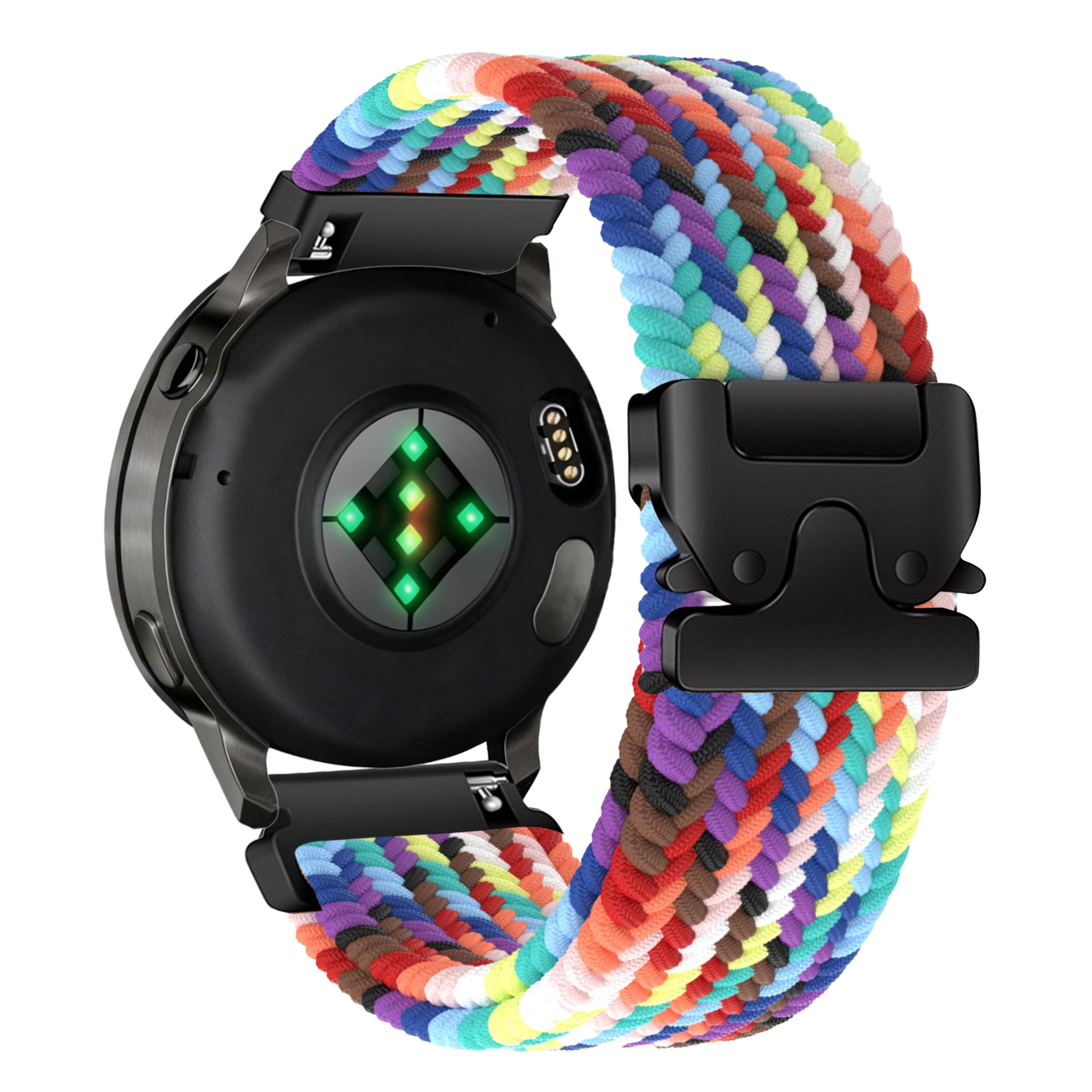 Bandz Garmin Vivomove 3s Braided Strap 'Parachute' (Rainbow)