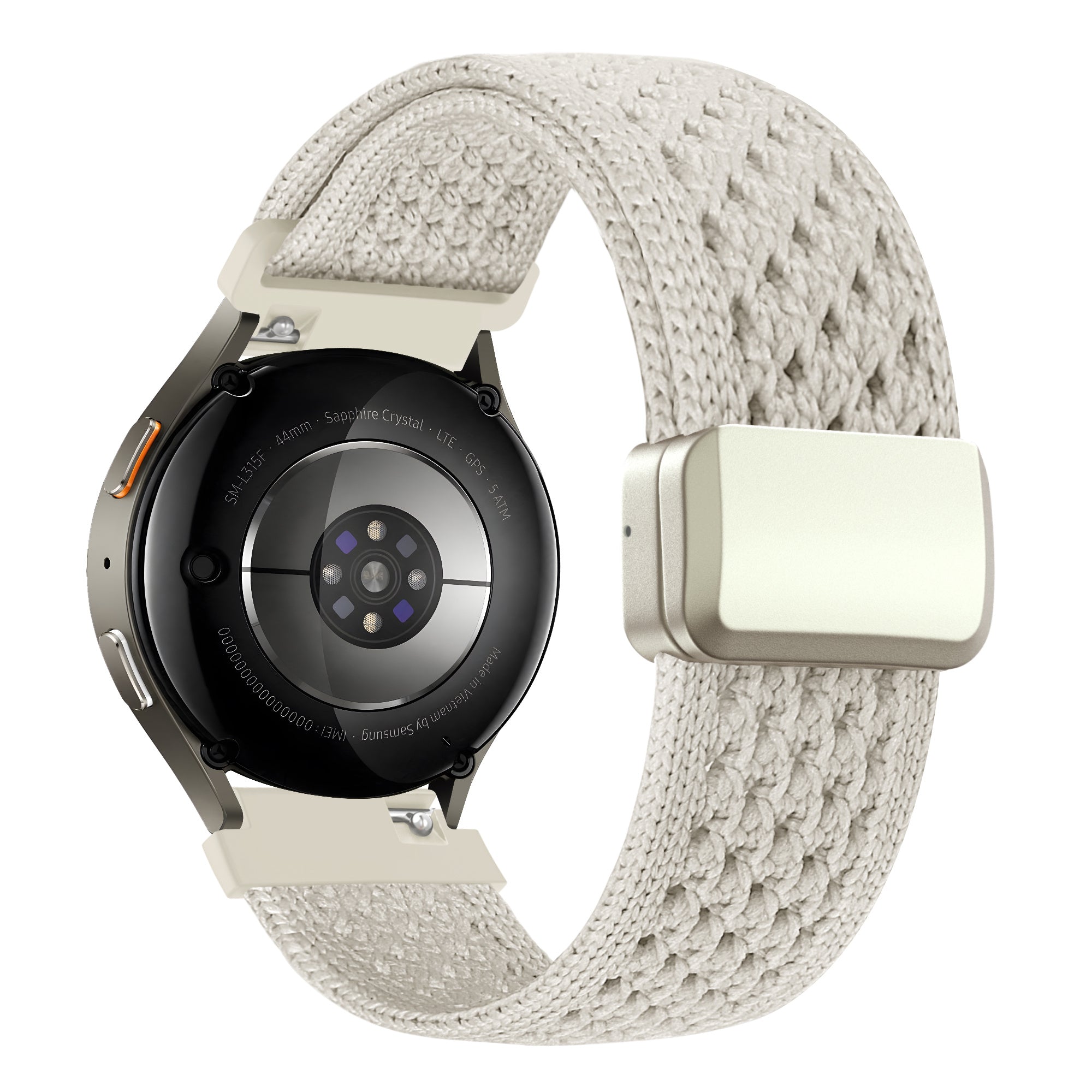 Bandz Correa nylon Vintage Garmin Vivomove Trend (blanco estrella)