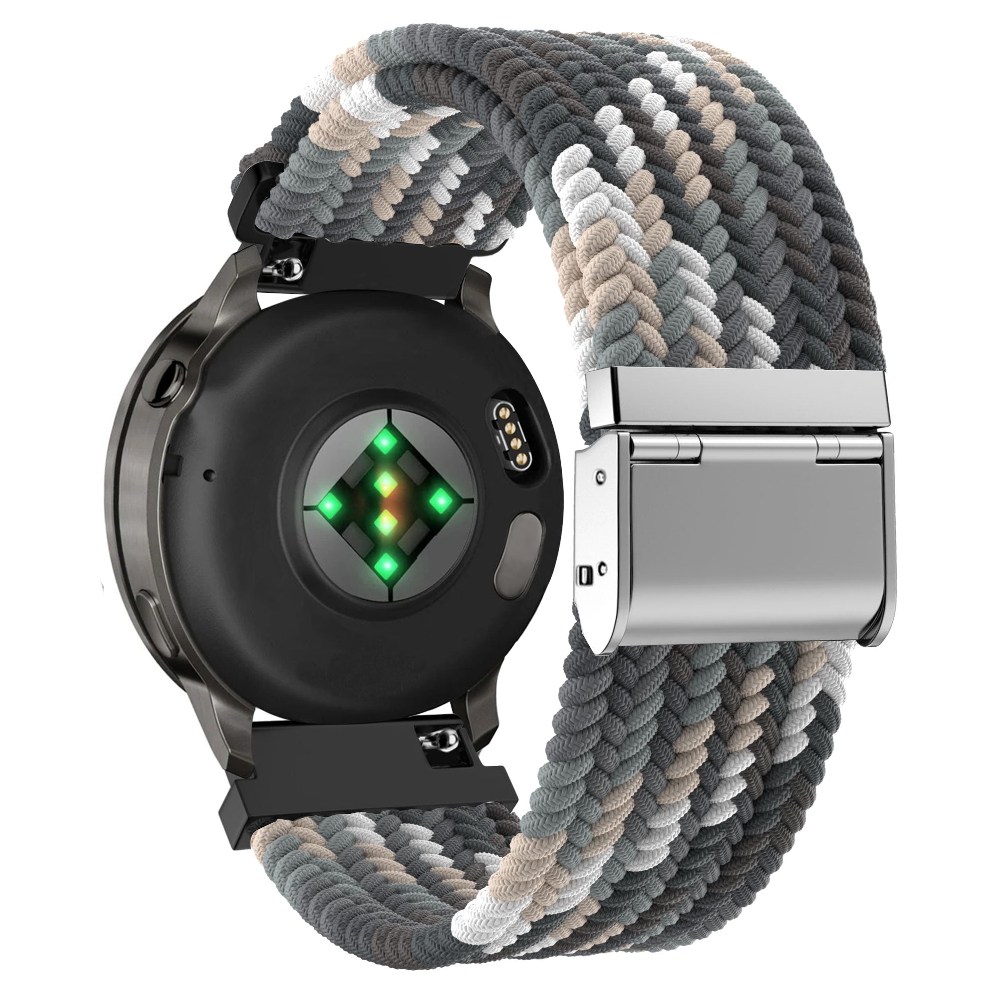 Bandz Correa nylon tejida Garmin Approach J1 (negro mandala)