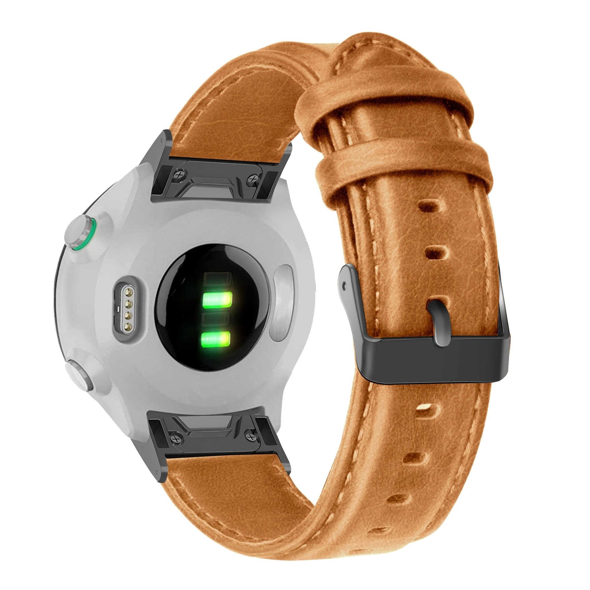 Bandz Garmin Quatix 8 - 47mm Leather Strap (Brown)