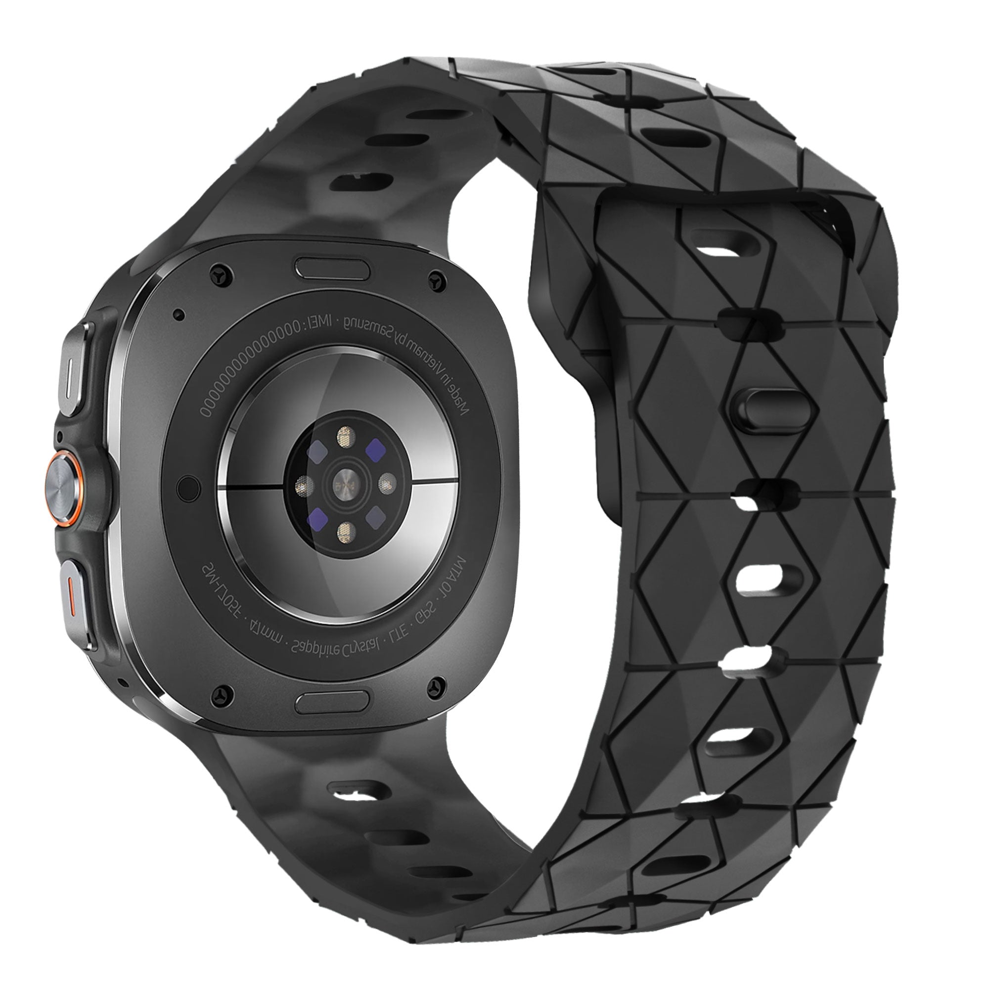 Samsung Galaxy Watch Ultra 2 Silicone Strap Hexagons (Black)