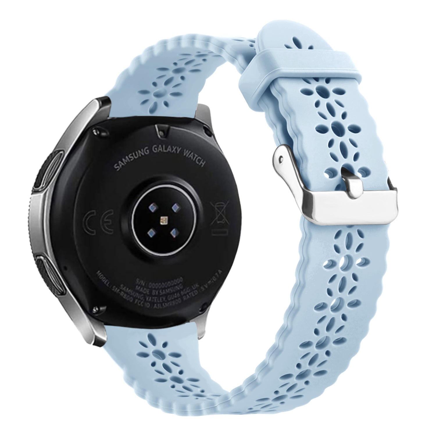 Correa de silicona con relieve Amazfit Bip 3 (Pro) (neblina azul)