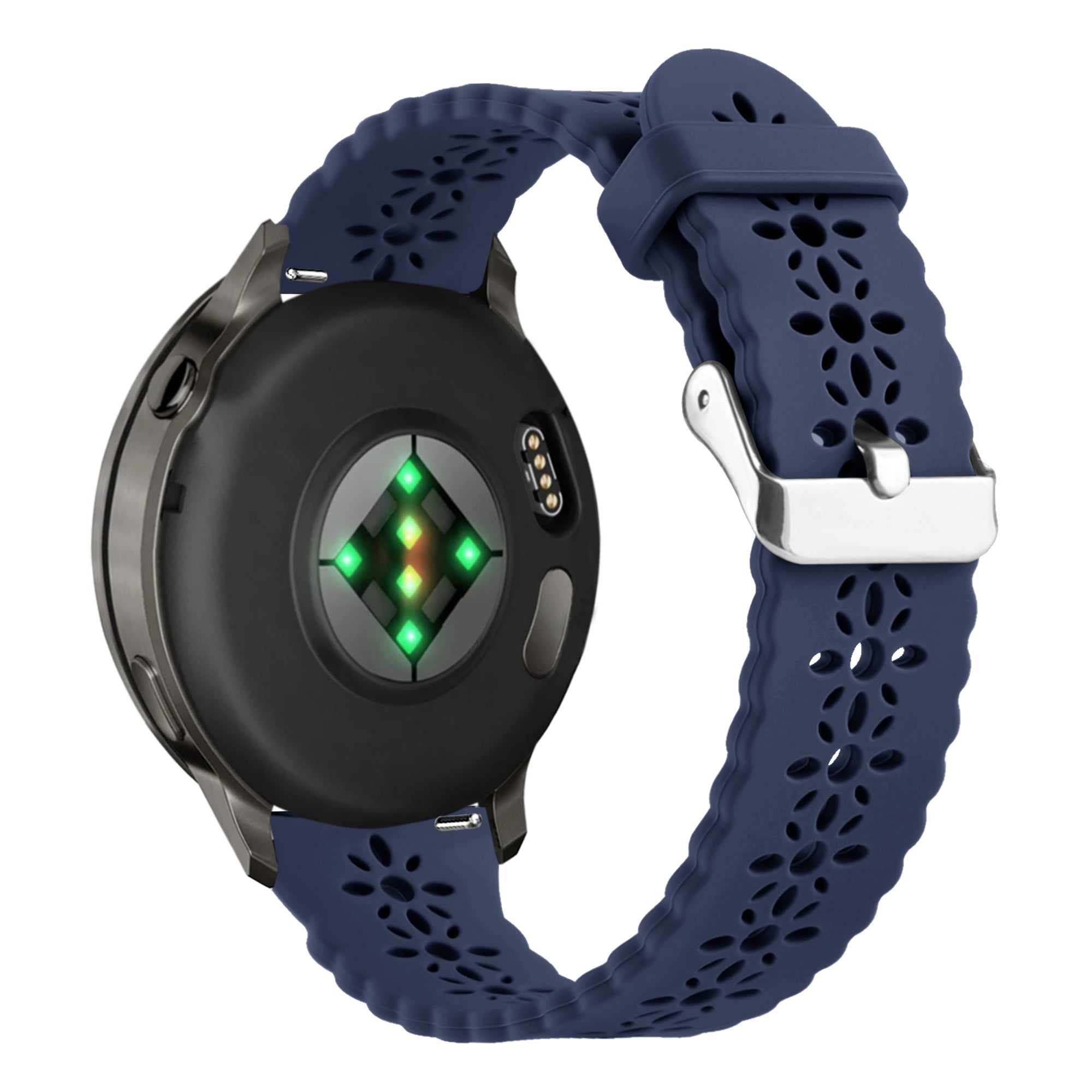 Bandz Garmin Vivomove Style Silicone Strap 'Lace' (Dark Blue)