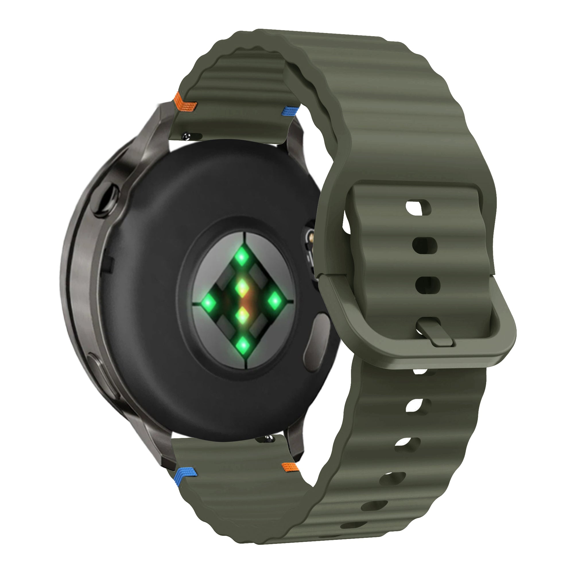 Bandz Correa silicona 'Wave' Garmin Forerunner 570 - 47mm (verde militar)