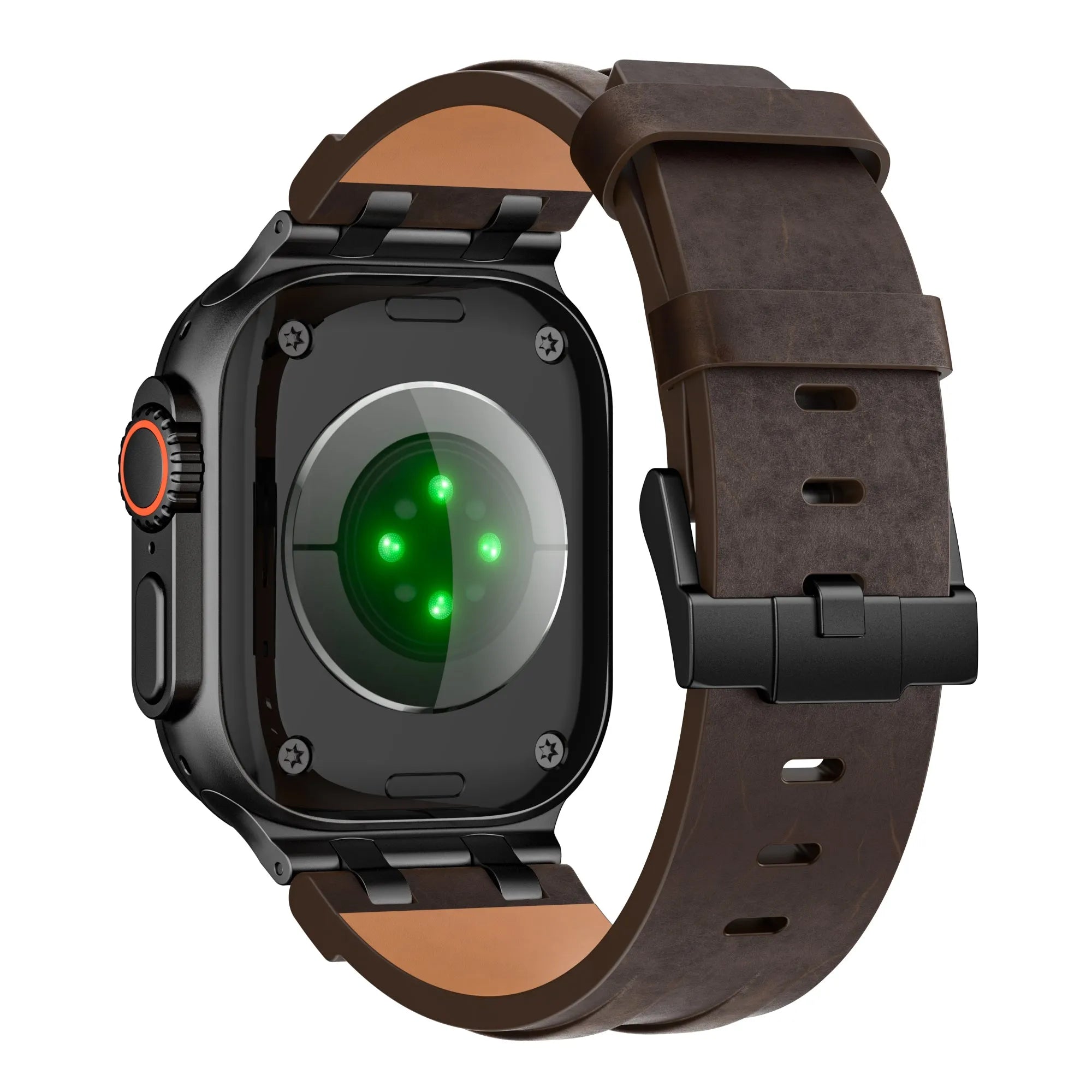 Correa cuero sólido Apple Watch (café)