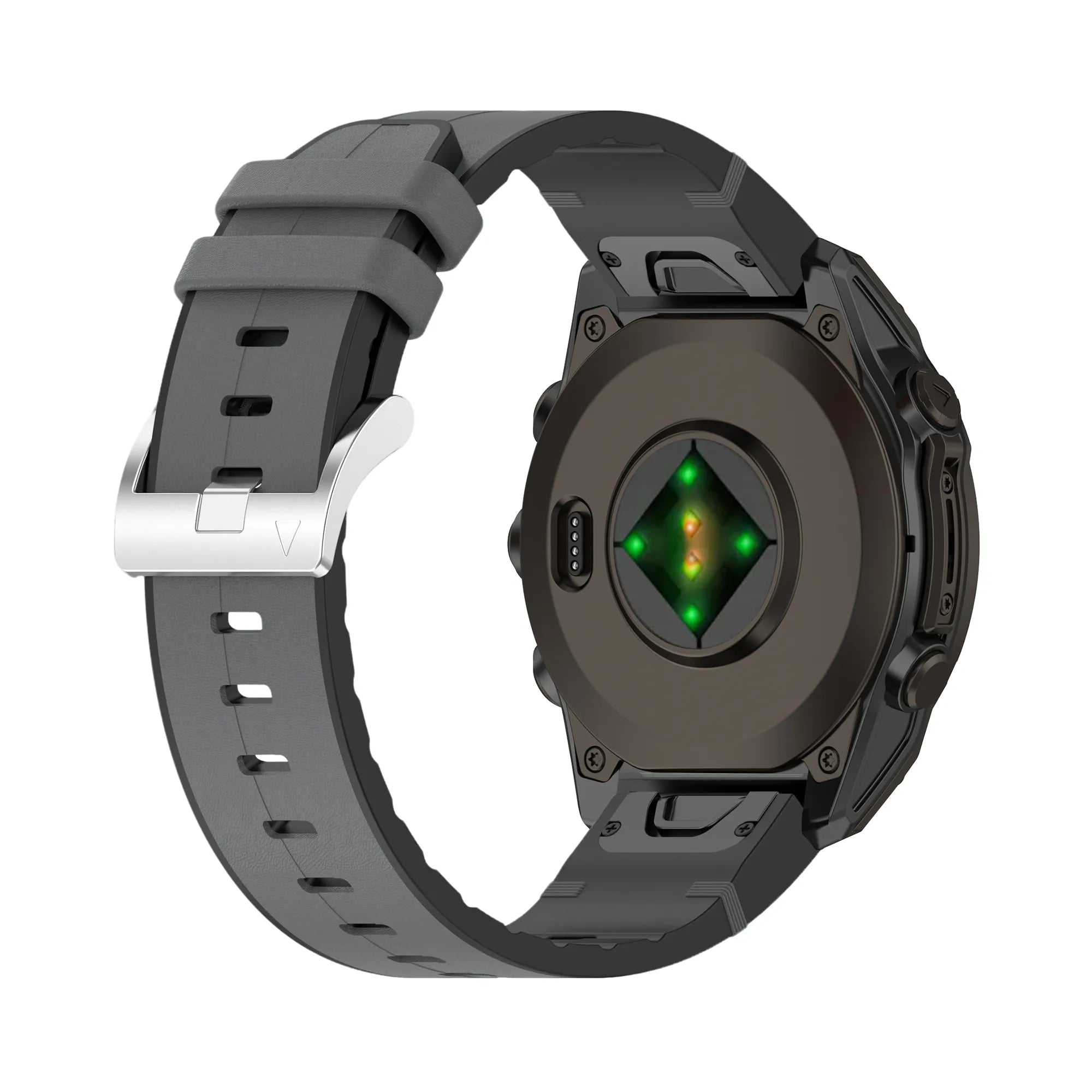 Correa cuero híbrida Garmin Forerunner 965 (gris)