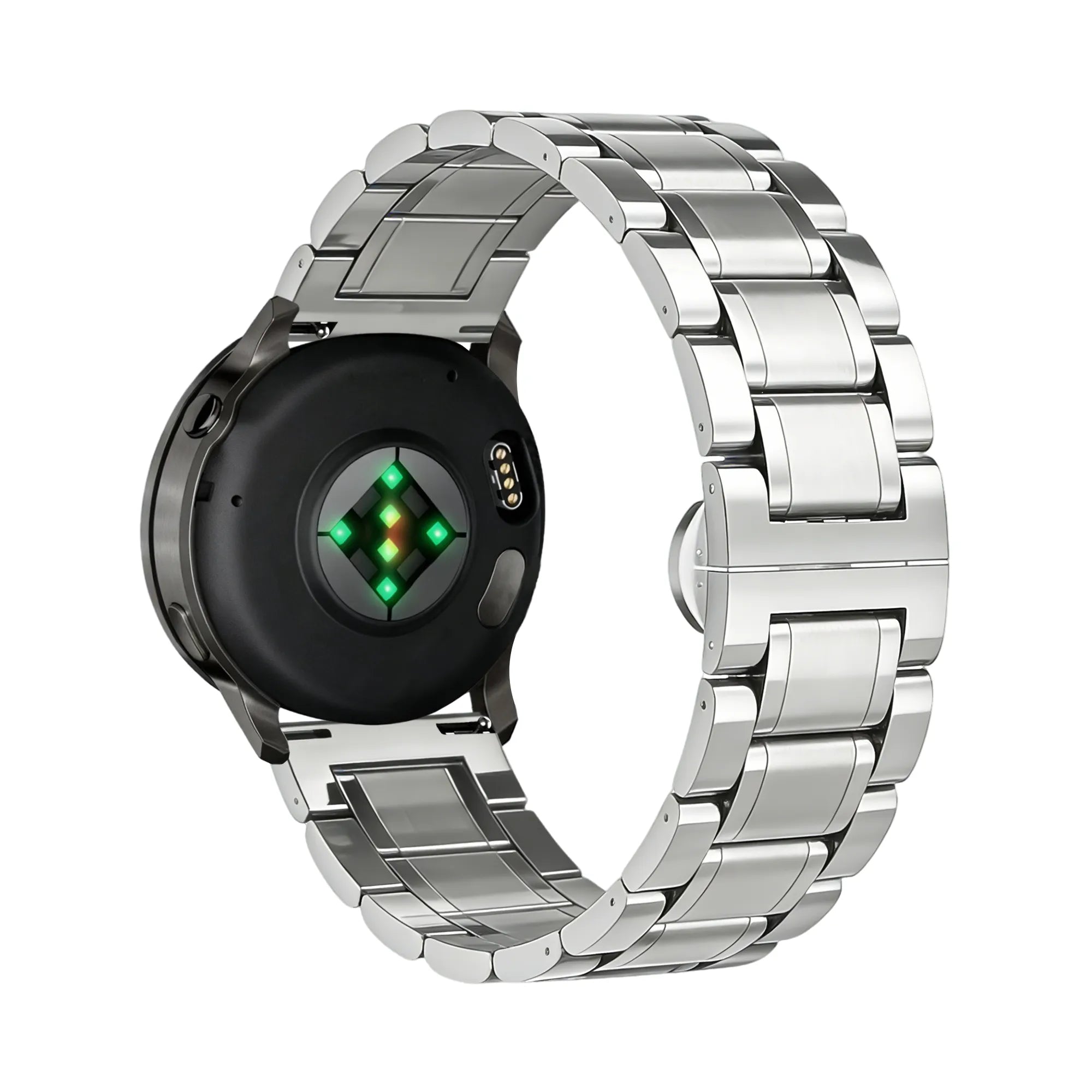 Bandz Correa acero con eslabones 'Deluxe' Garmin Forerunner 265s (plateado)