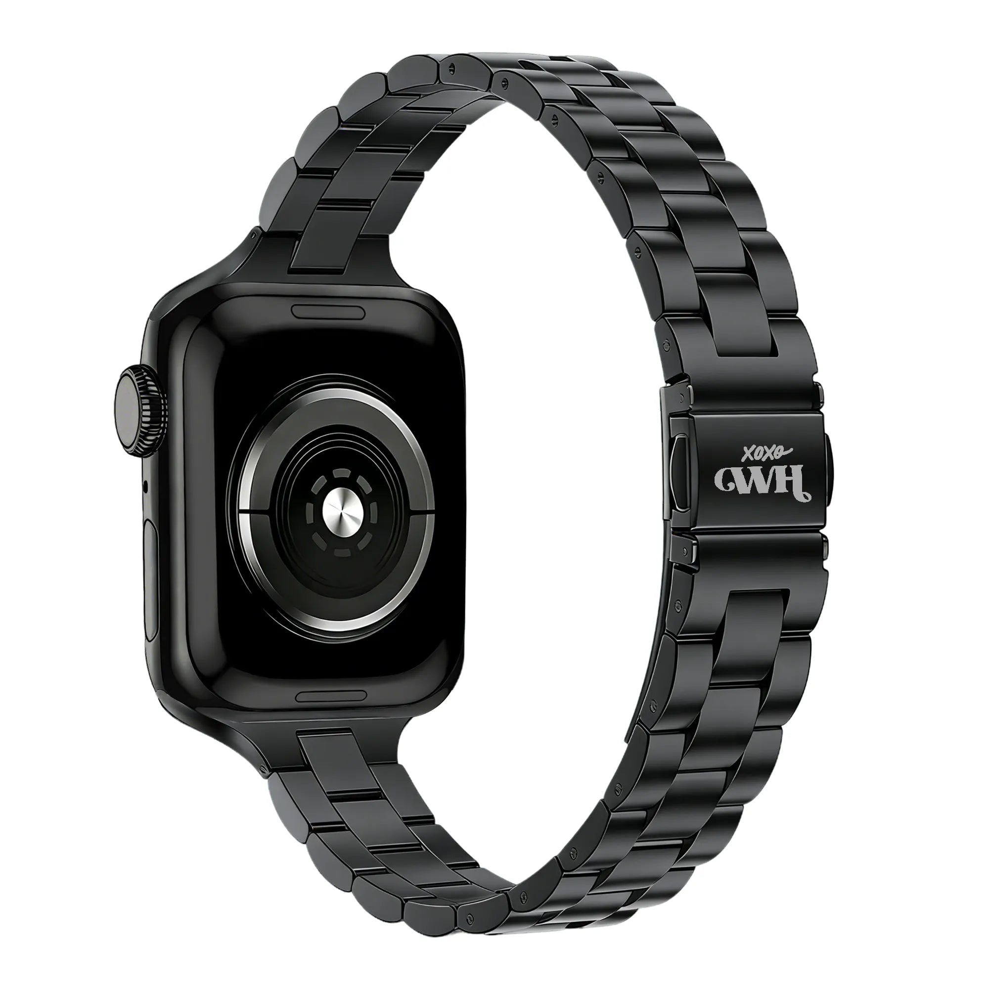 xoxo Wildhearts Correa acero fina Apple Watch (negro)