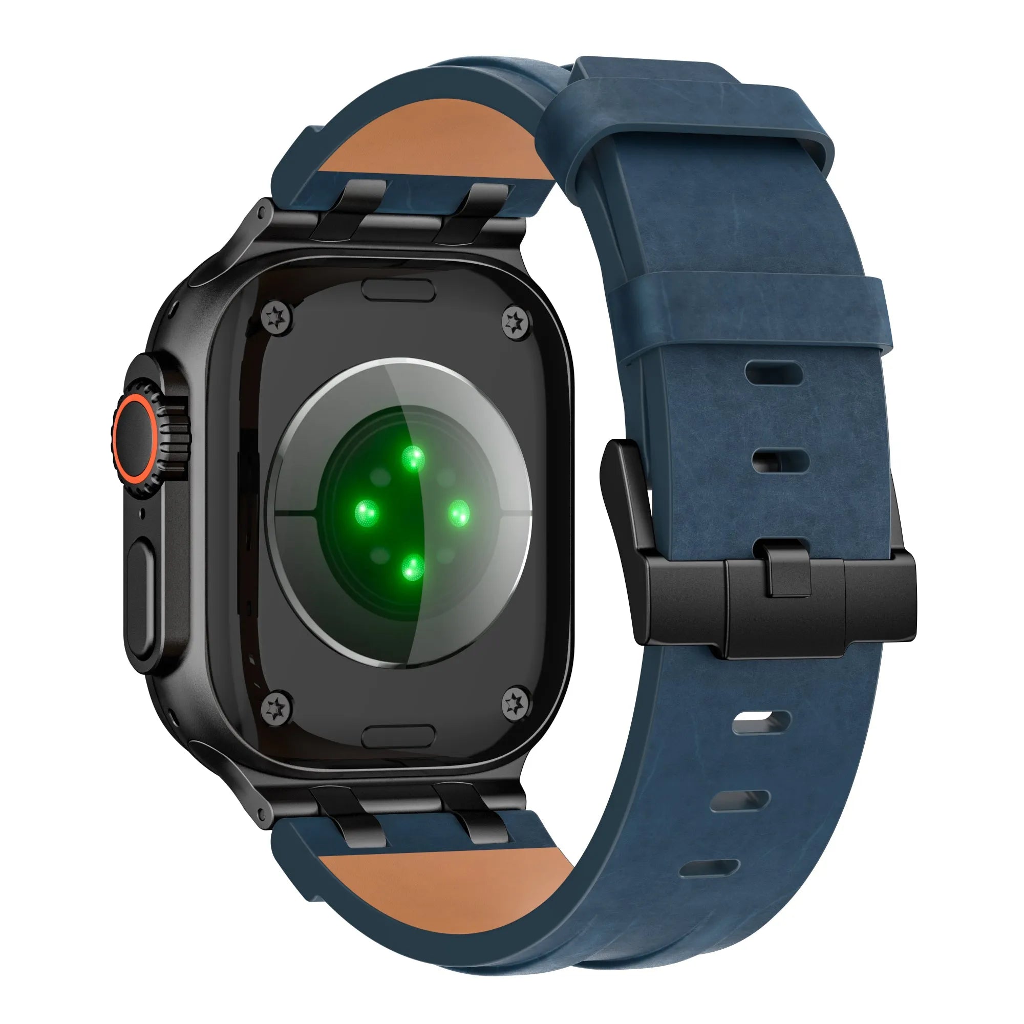 Correa cuero sólido Apple Watch (azul oscuro)