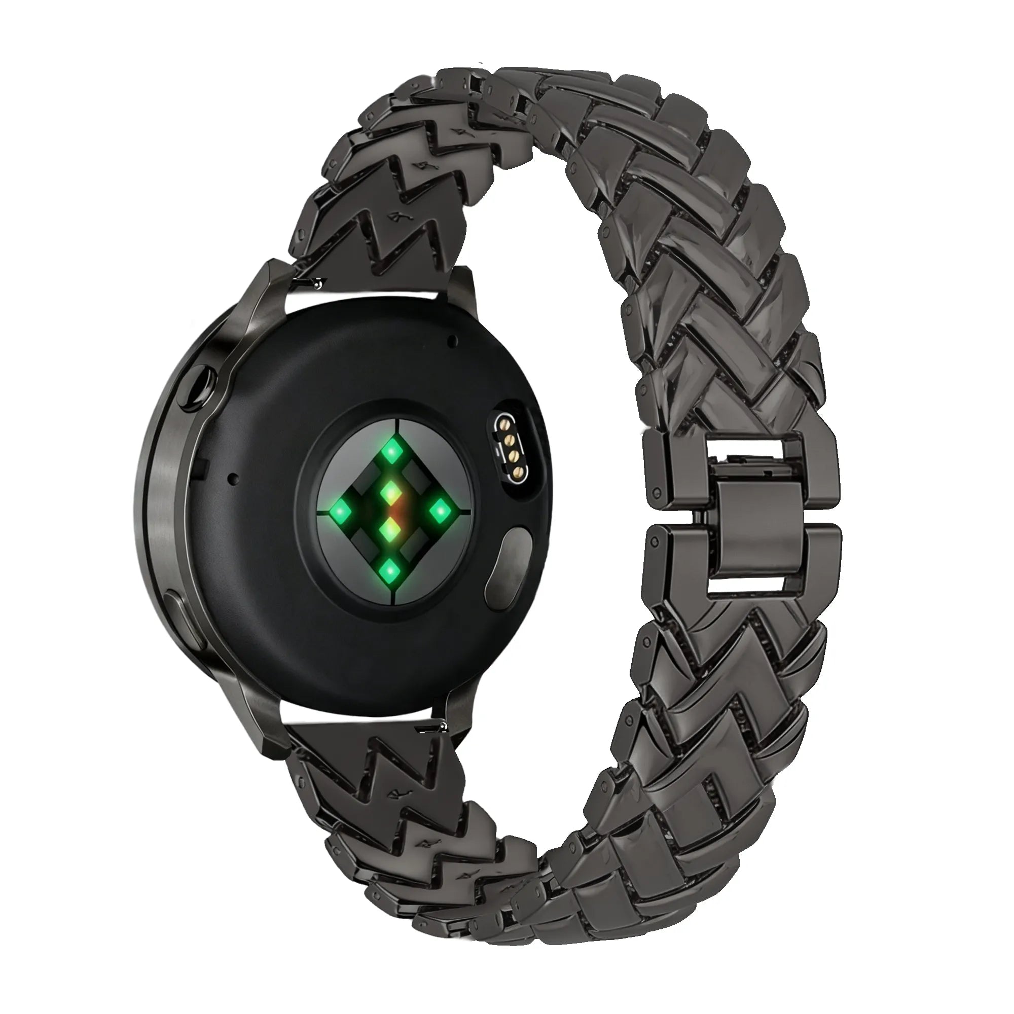 Bandz Garmin Forerunner 265s Metal Strap 'V-Type' (Black)