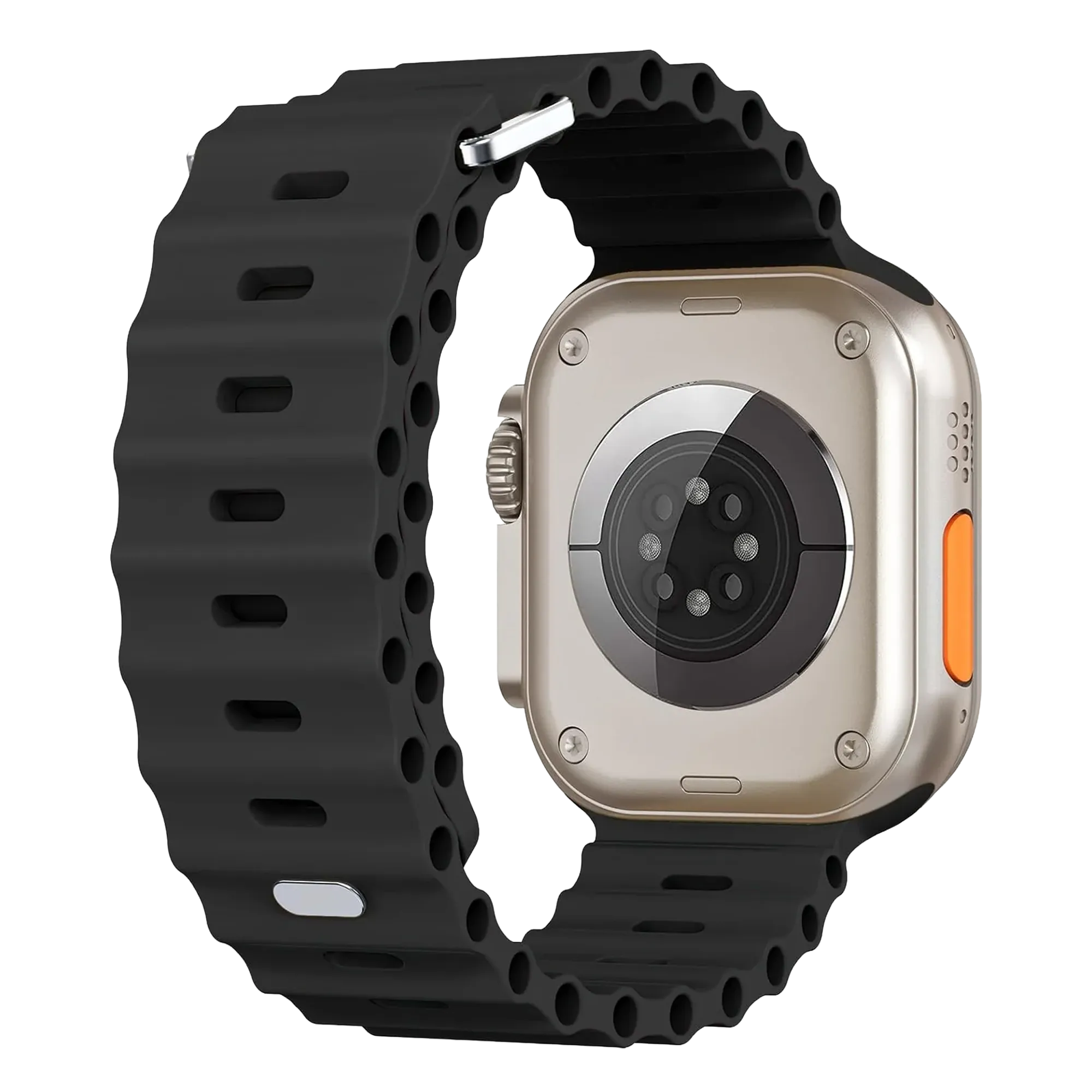 Correa Ocean para Apple Watch con cierre a presión (negro)
