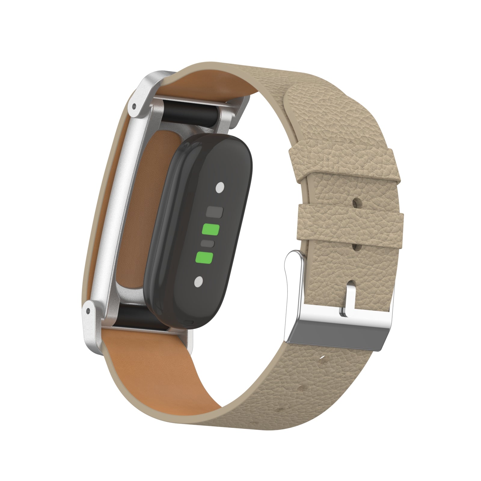Correa cuero litchi Fitbit Air (marrón café)