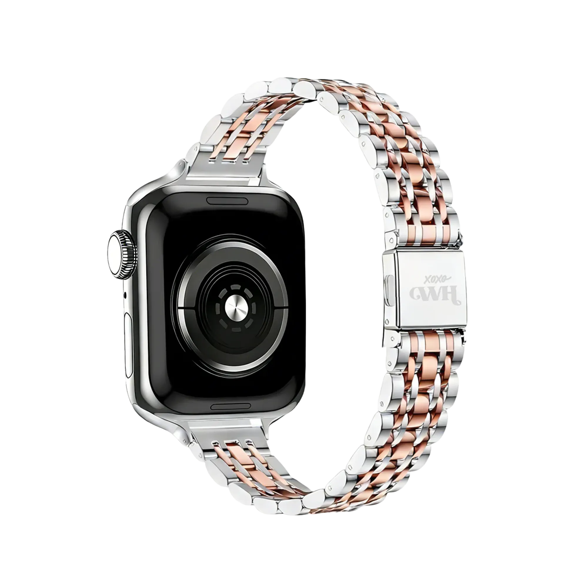 xoxo Wildhearts Correa acero 'slim' Apple Watch (plata/oro rosa)