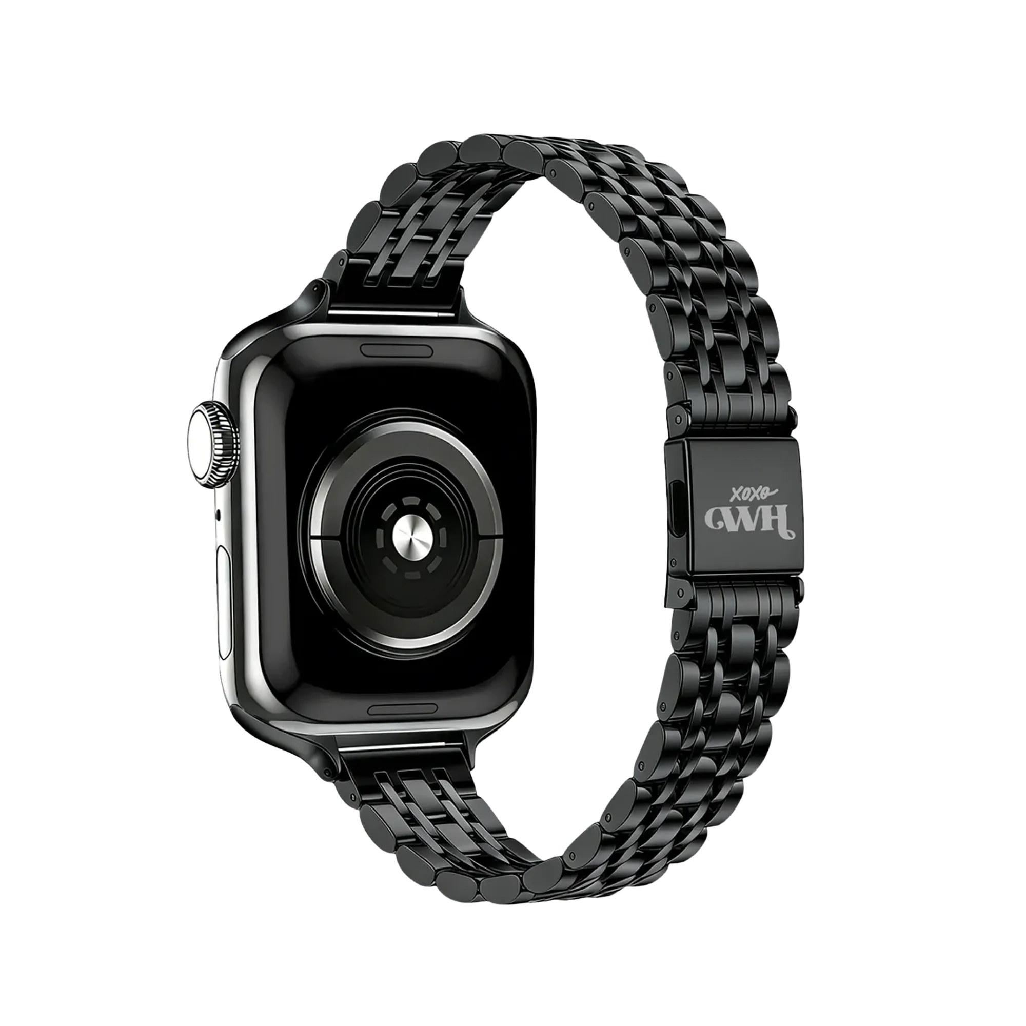 xoxo Wildhearts Correa acero 'slim' Apple Watch (negro)