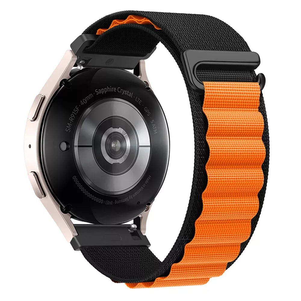 Correa nylon Alpine CMF Watch Pro 3 (negro/naranja)