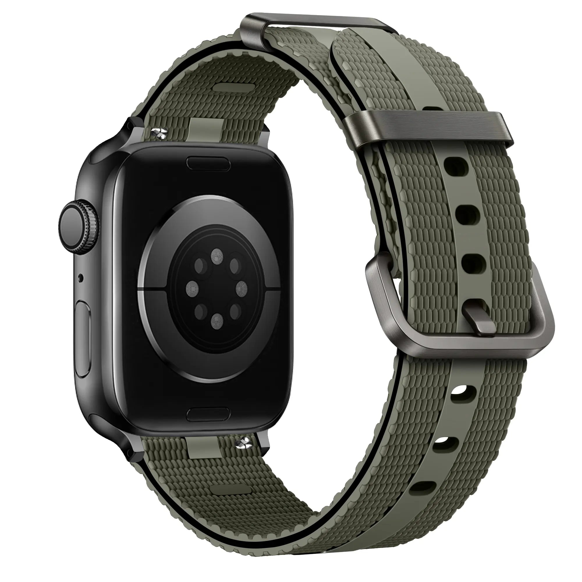 Correa activa silicona Apple Watch (verde militar)