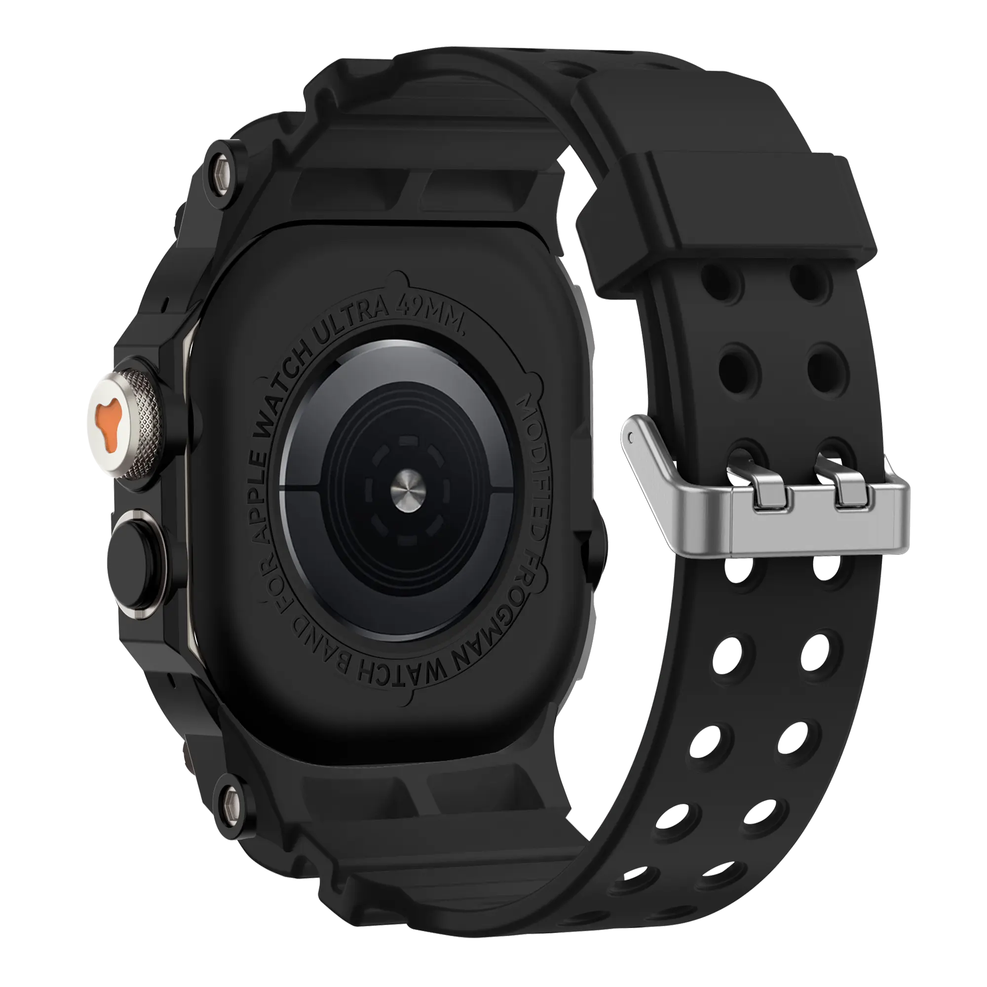 Bandz Correa TPU con funda Apple Watch Ultra (negro con titanio)