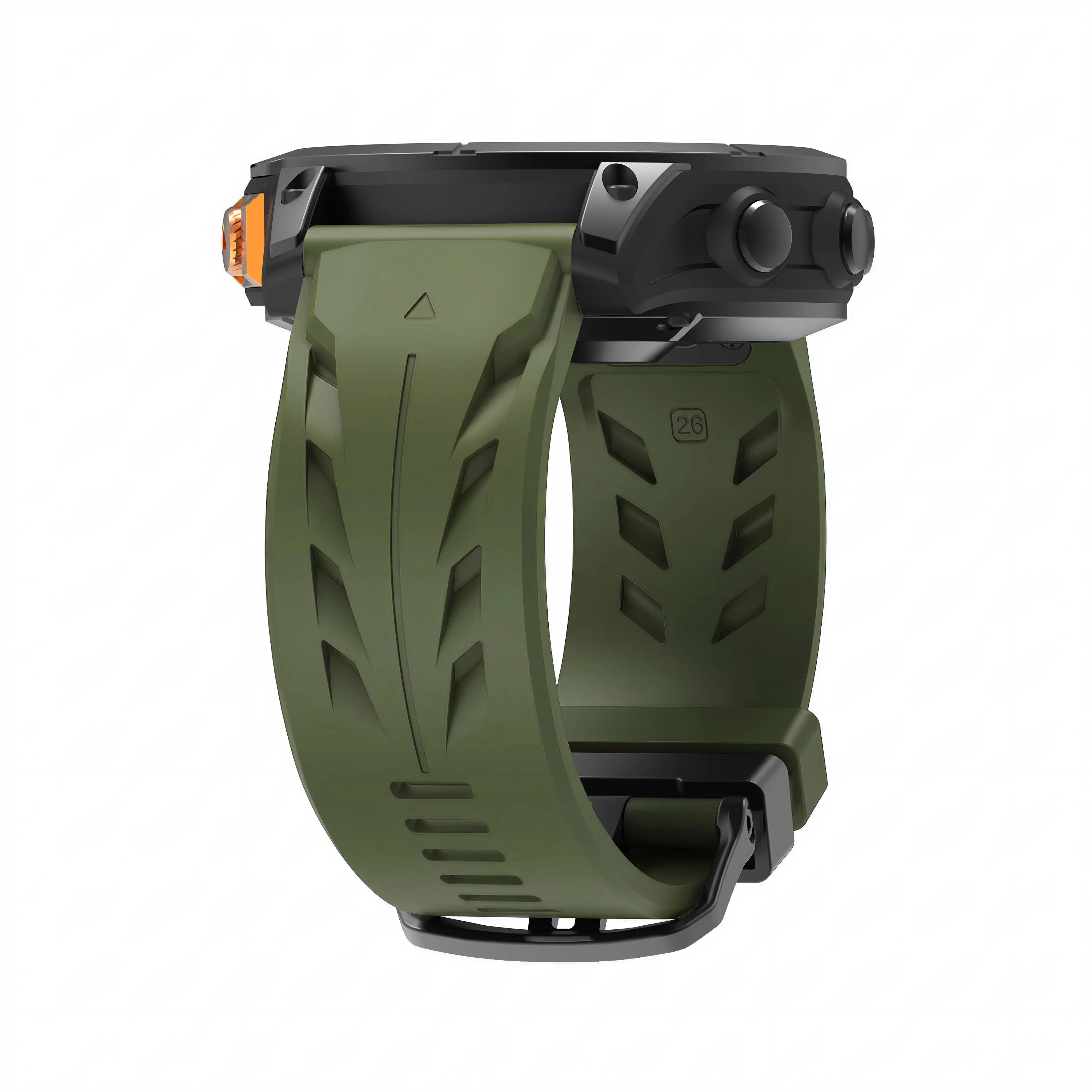 Correa silicona race Garmin Quatix 3/6x/7x (verde militar)