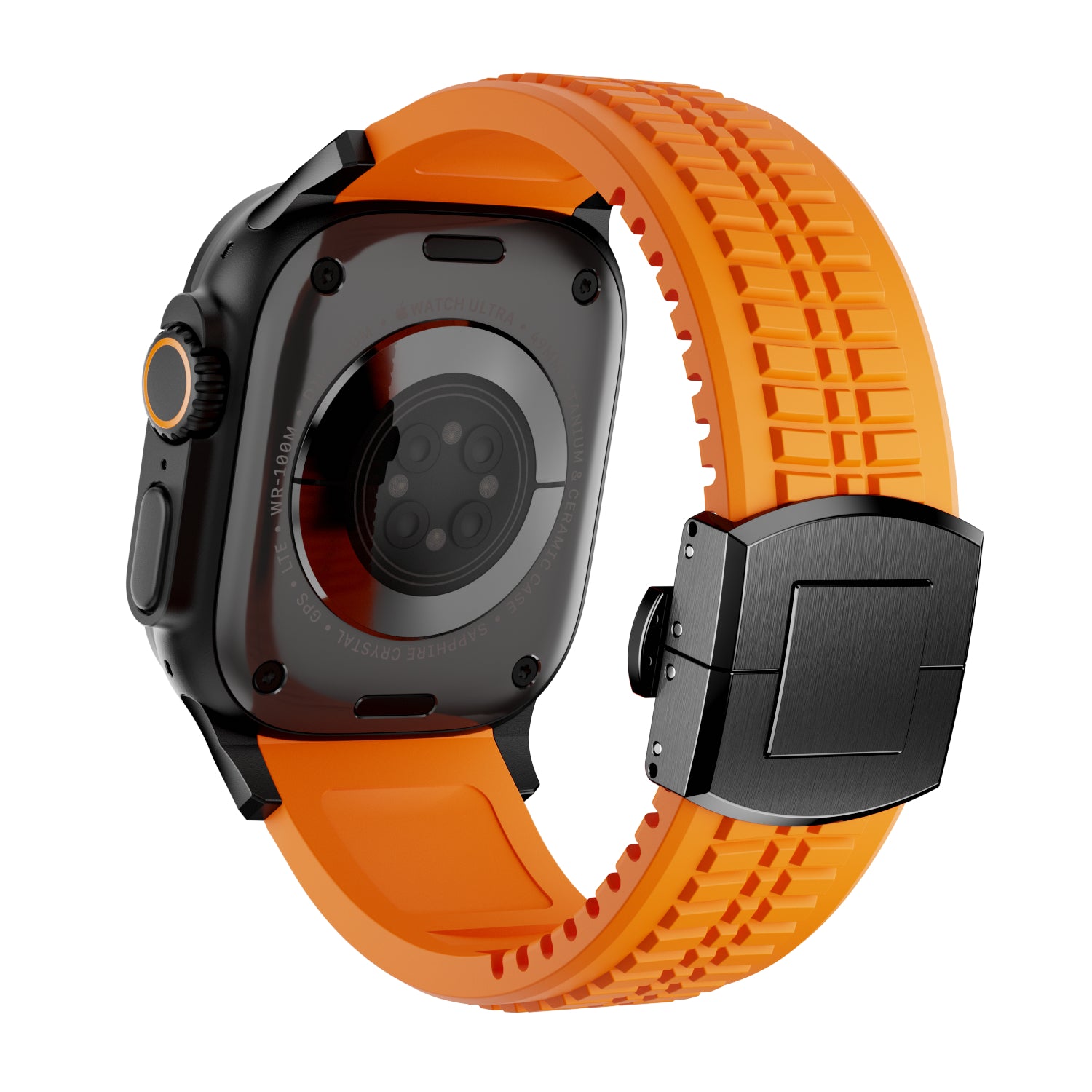 Correa silicona 'Premium' Apple Watch Ultra (naranja)