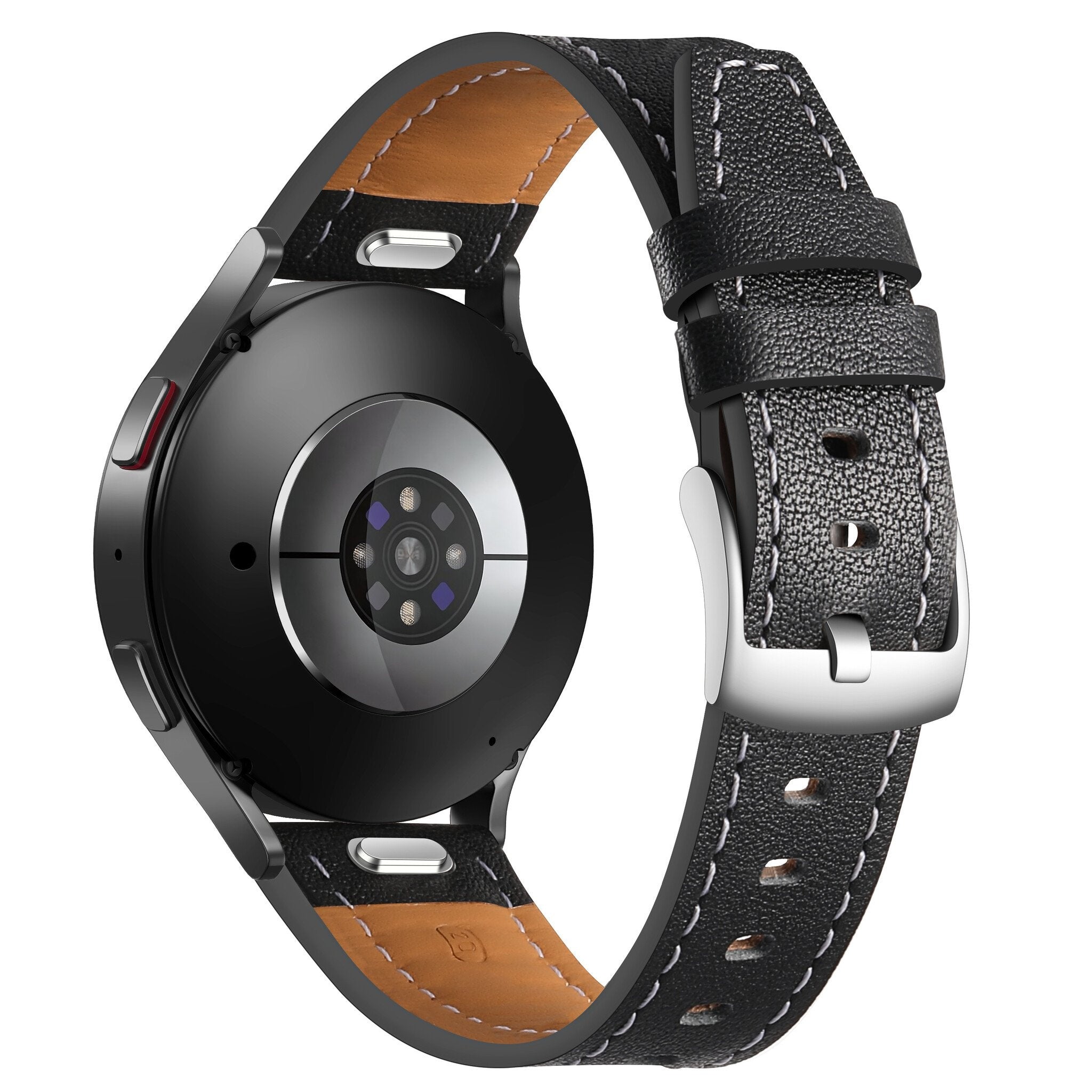 Huawei Watch GT 3 Pro 43mm 'One Push' Leather Strap (Black)