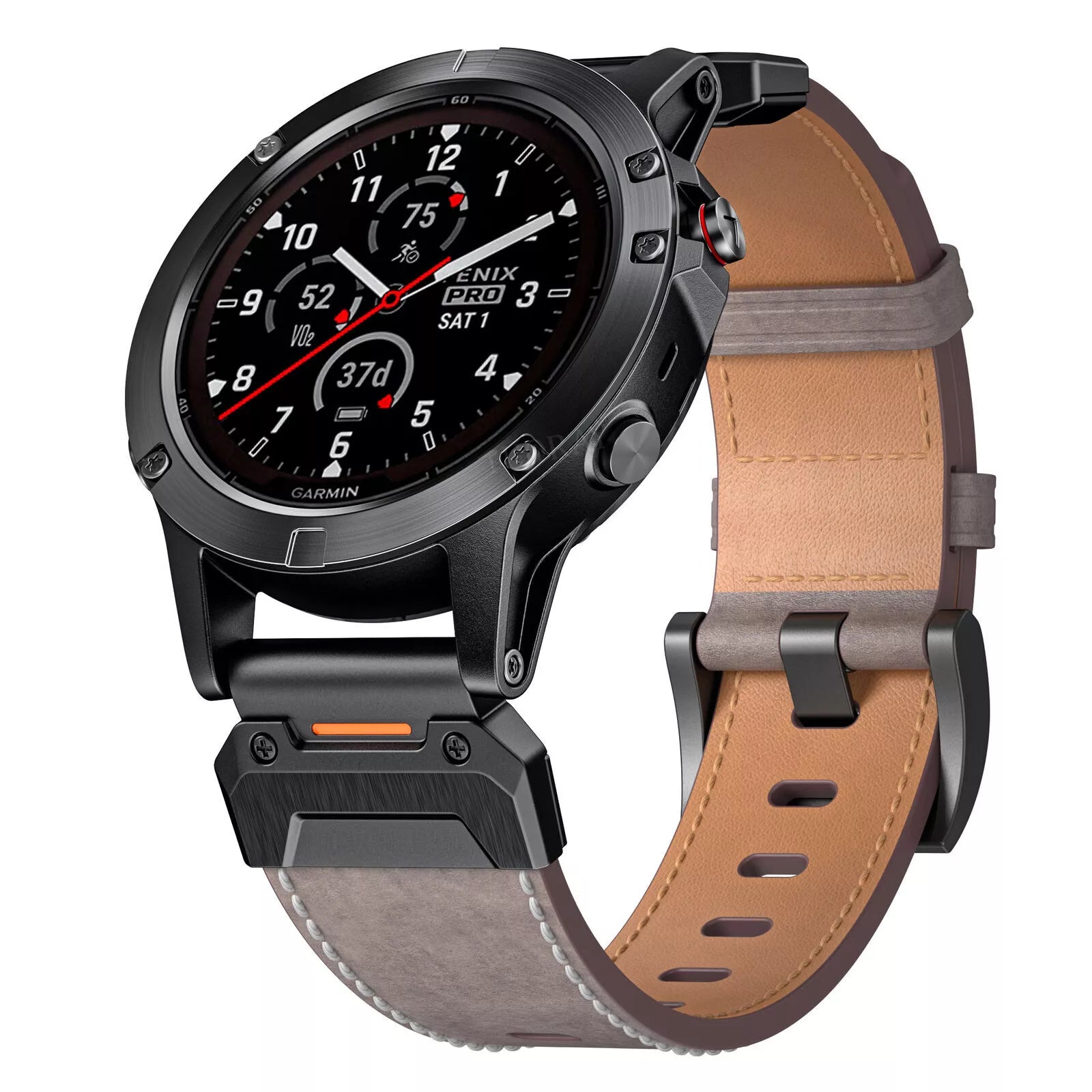 Correa cuero auténtica Garmin Approach S62 (gris)