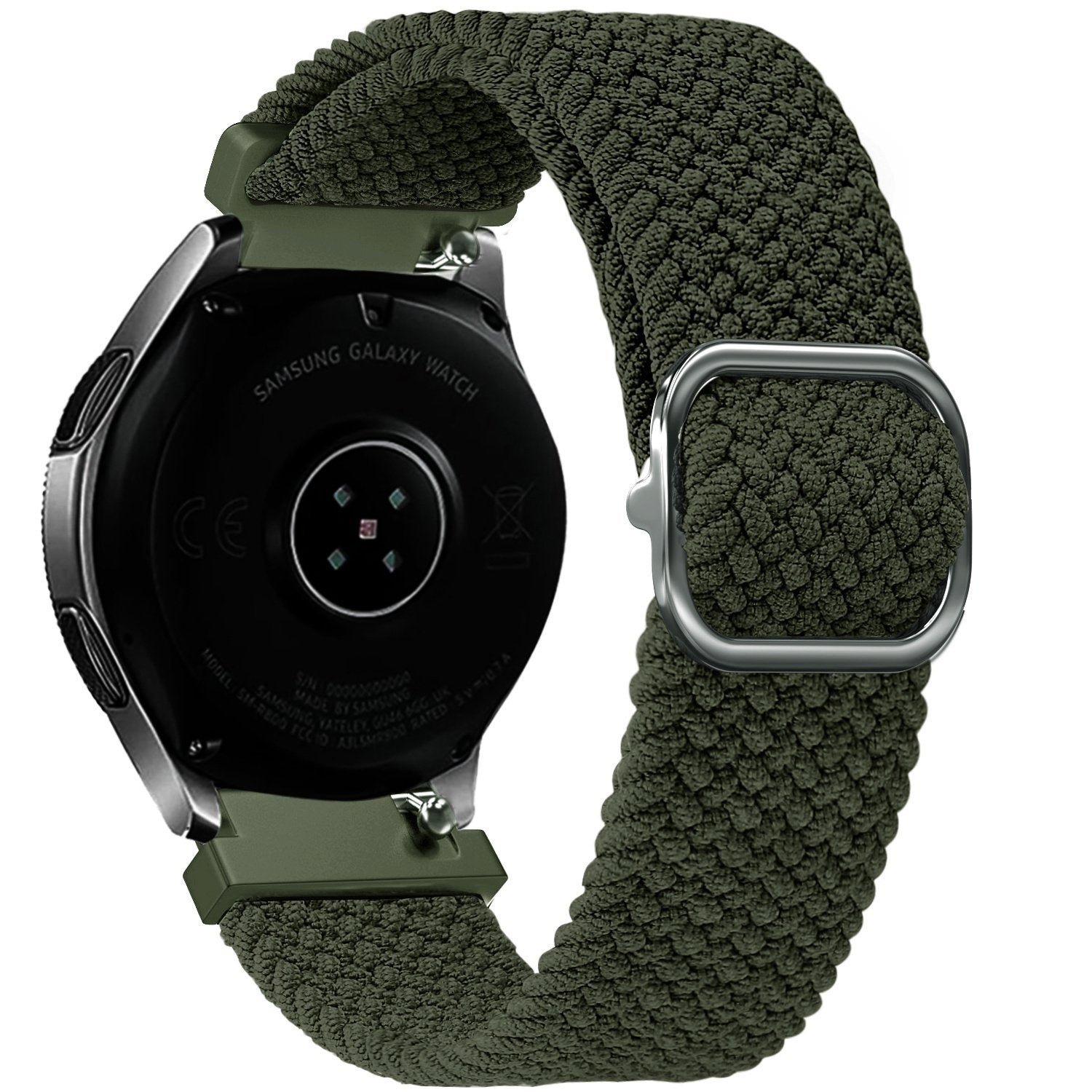 Correa reloj nylon tejida 20mm - universal (verde)