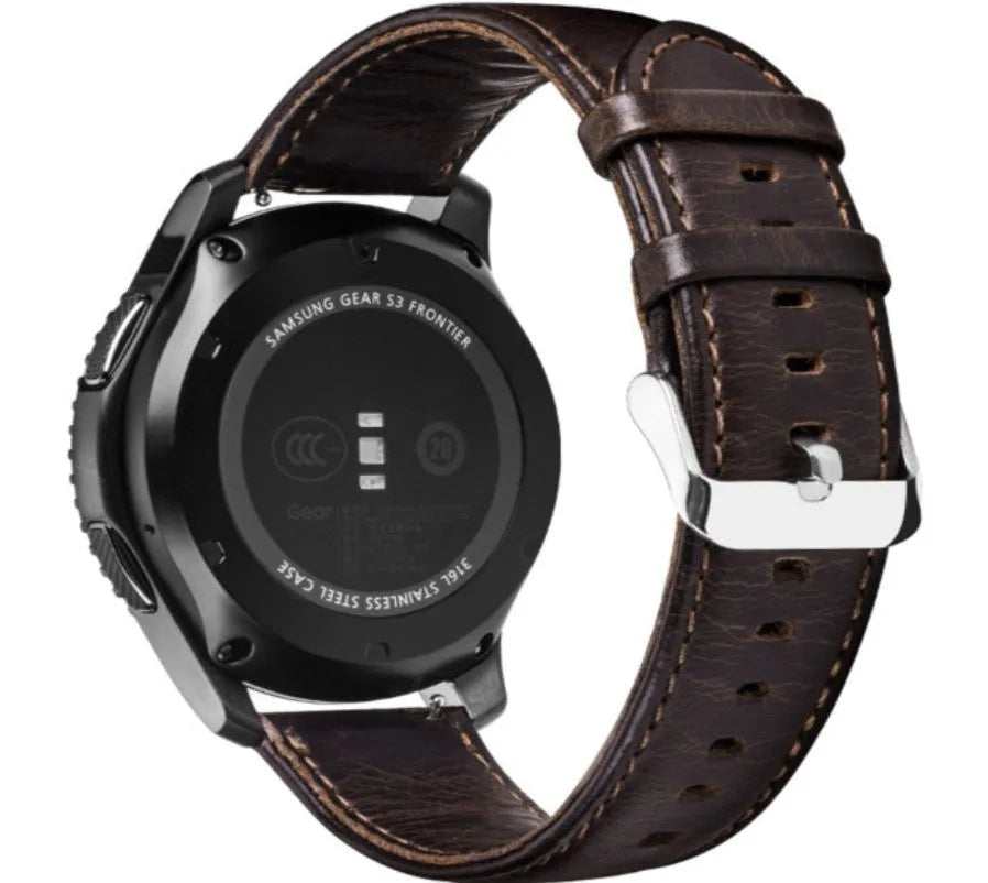 Correa cuero Amazfit Bip U (Pro) (marrón oscuro)