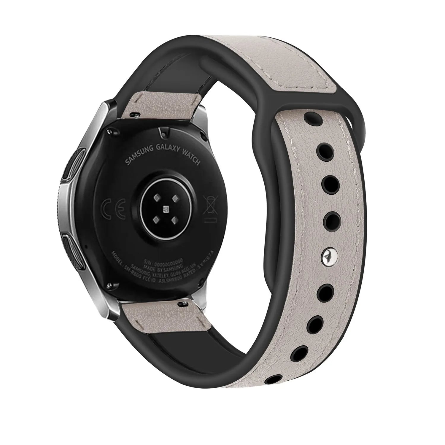 Correa híbrida de cuero Amazfit Bip 6 (blanca)