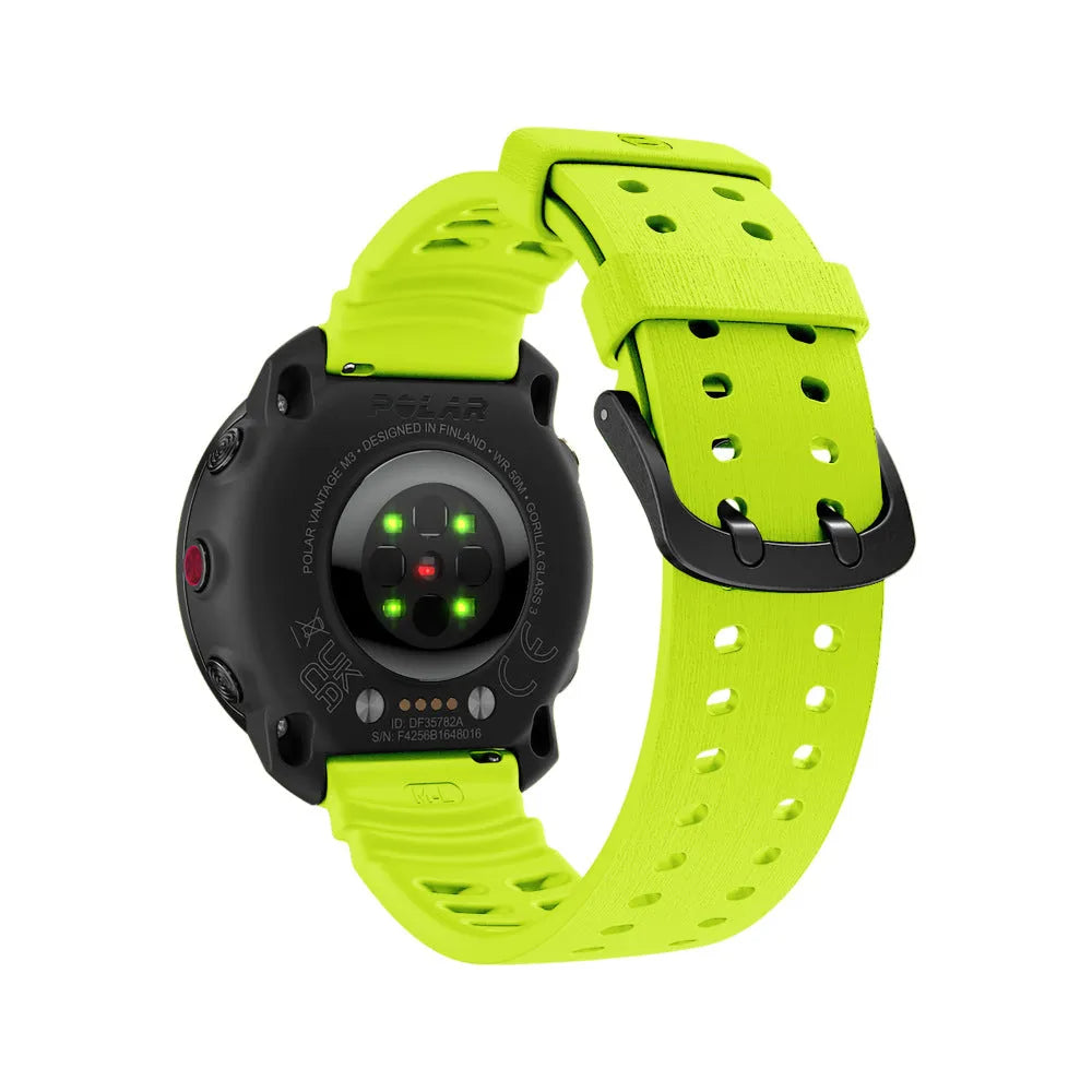 Polar Vantage M3 Silicone Grain Strap (Lime)