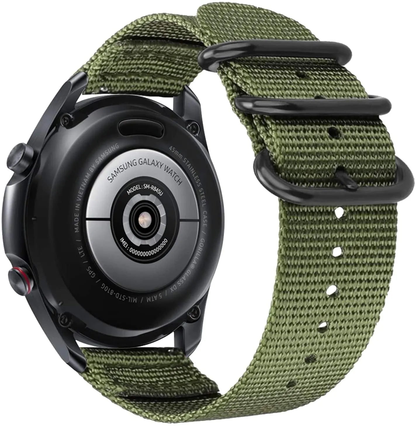 Bracelet nylon con hebilla Fossil Gen 4 Explorist HR (verde)